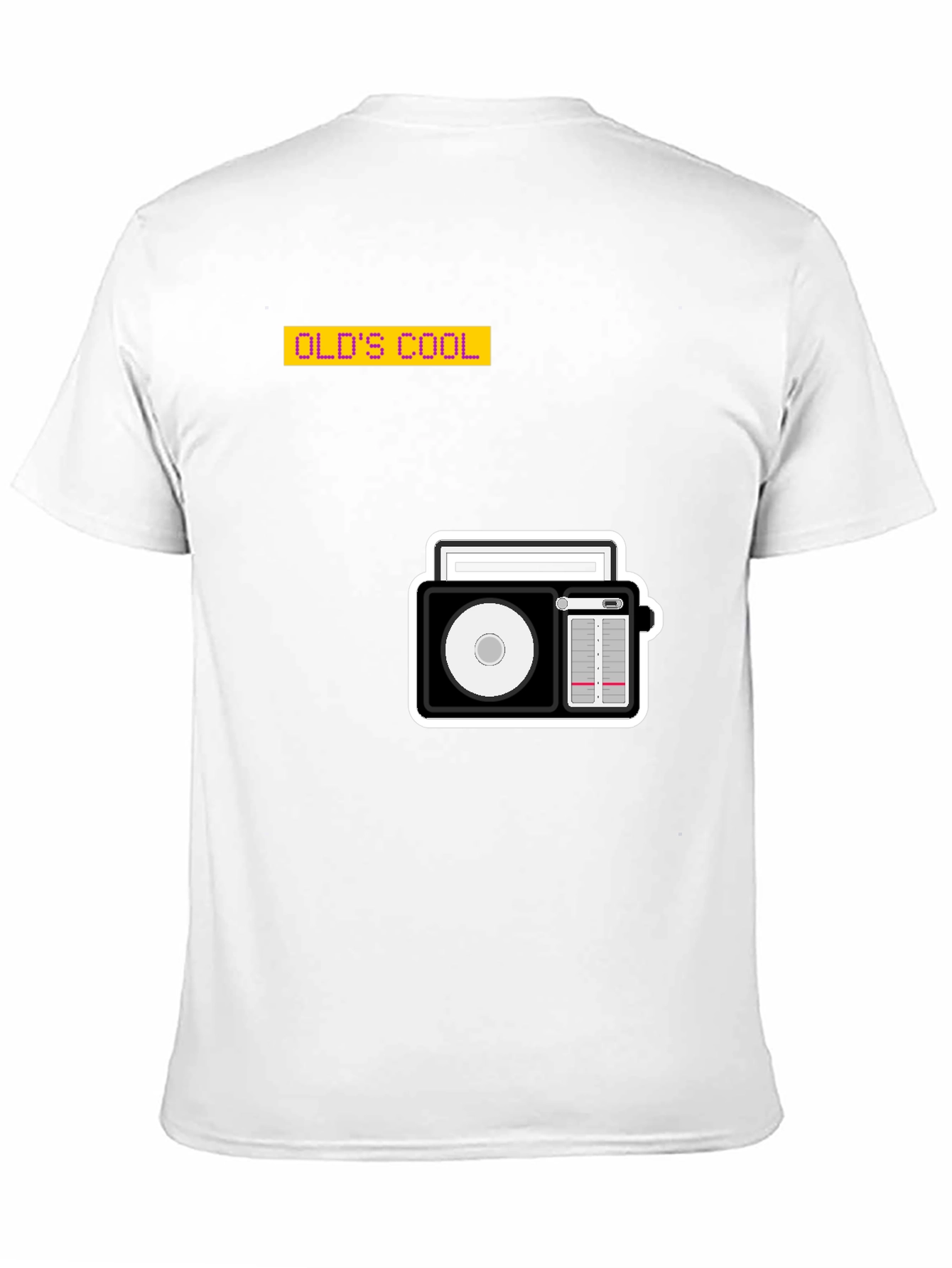 Retro Radio Graphic Black T-Shirt - Old School Cool