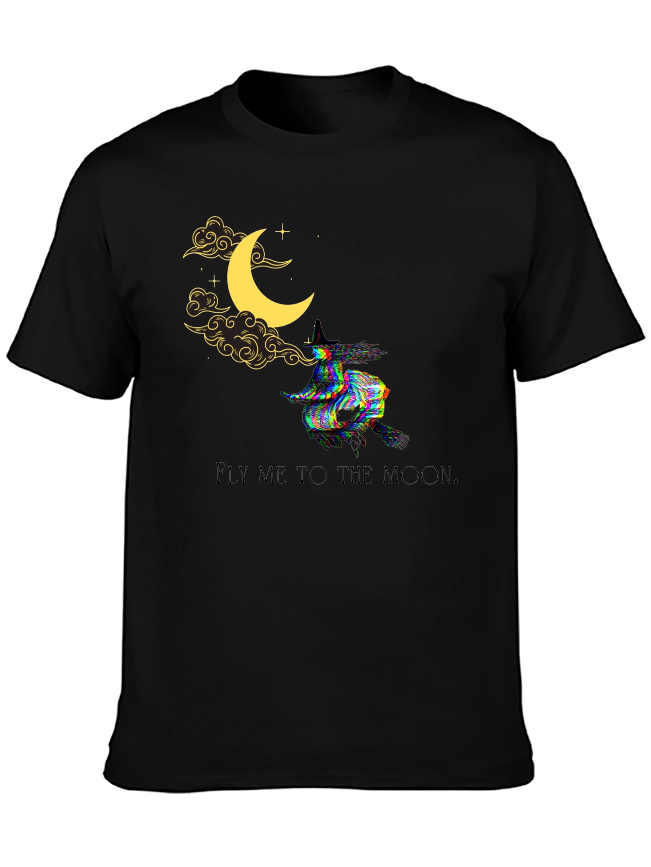 Fly Me to the Moon Witch Graphic Tee