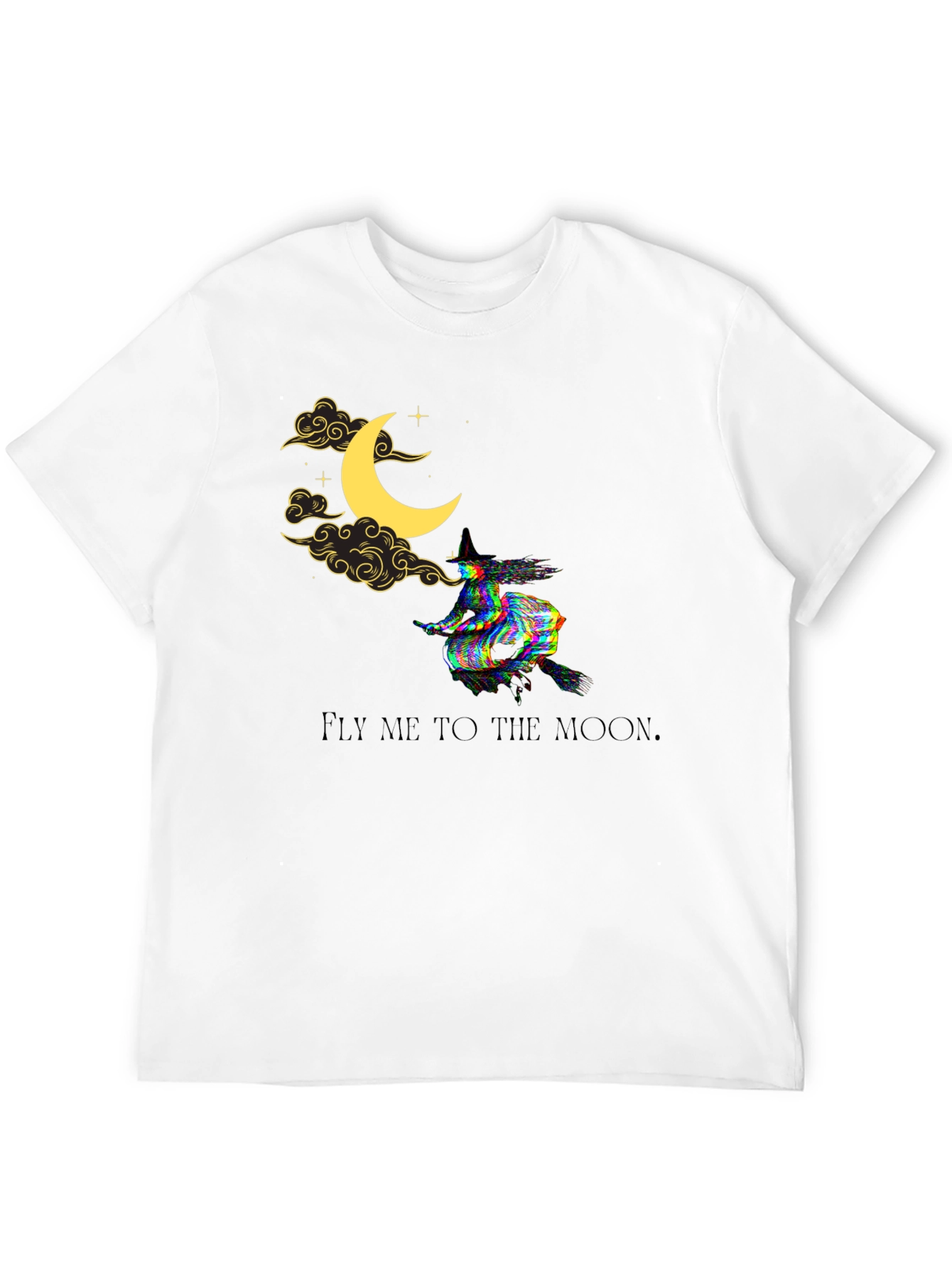 Fly Me to the Moon Witch Graphic Tee