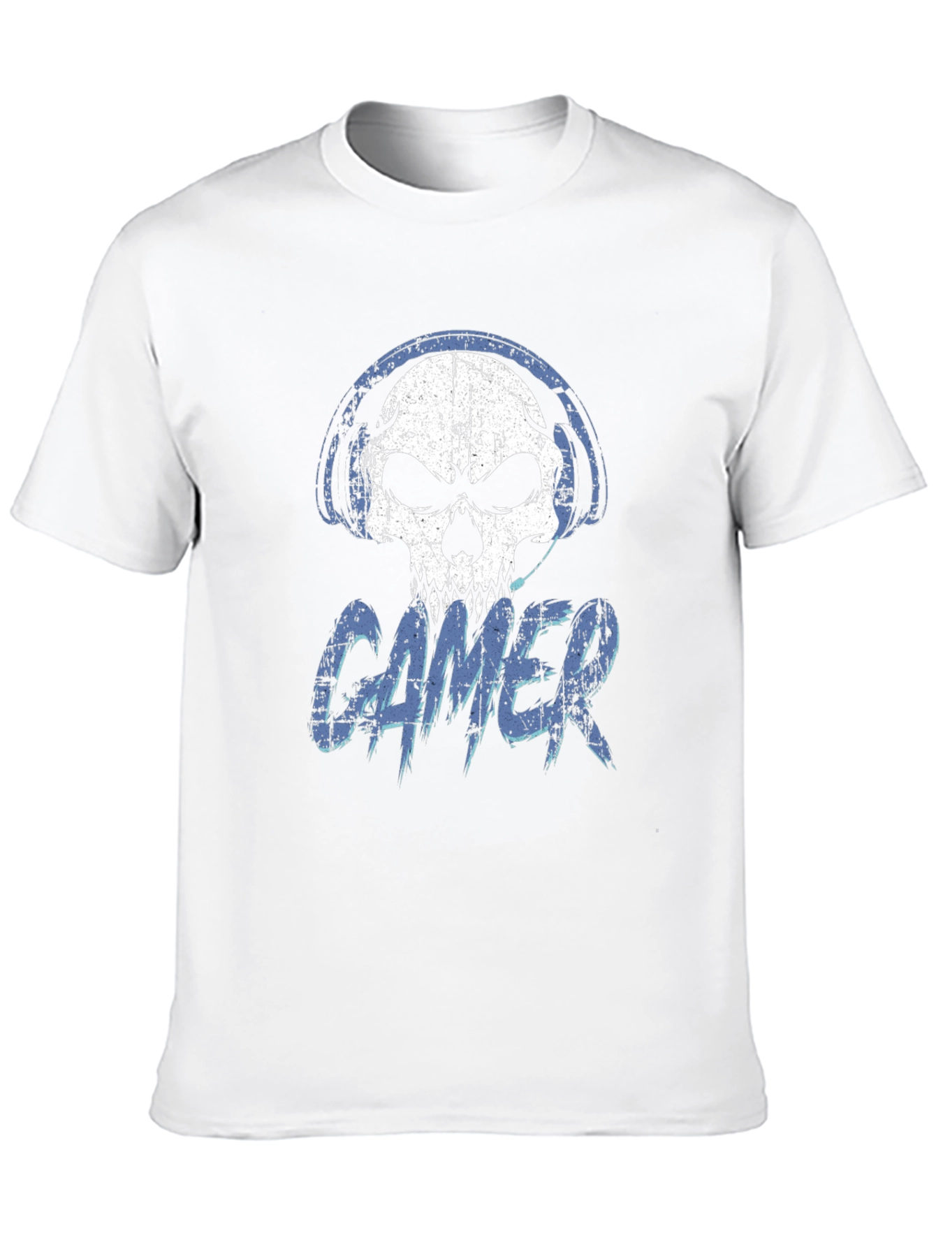 Skull Gamer Graphic Print Tee