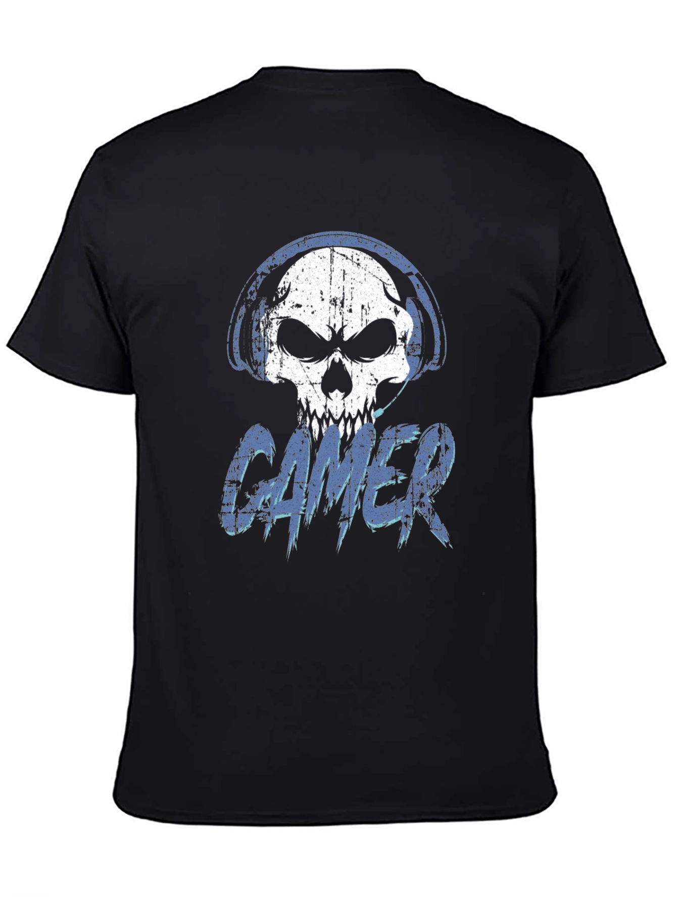 Skull Gamer Graphic Print Tee