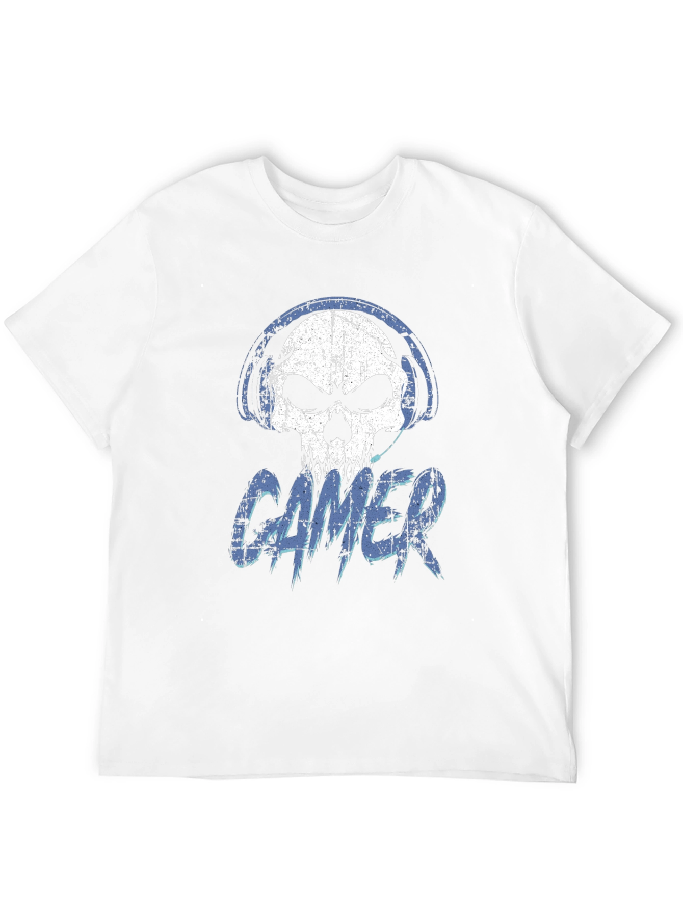 Skull Gamer Graphic Print Tee