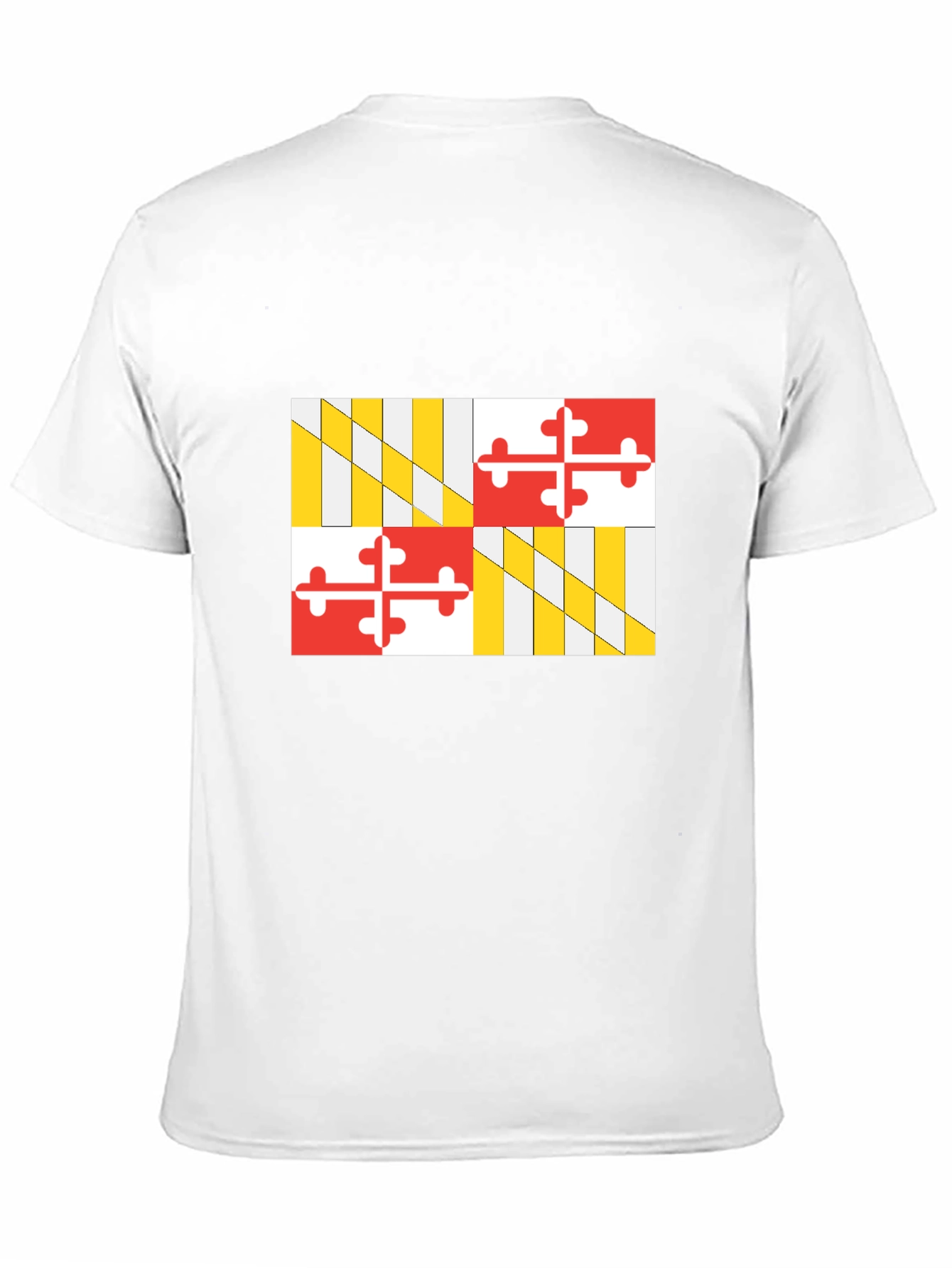 Maryland Flag T-Shirt Black Cotton Tee