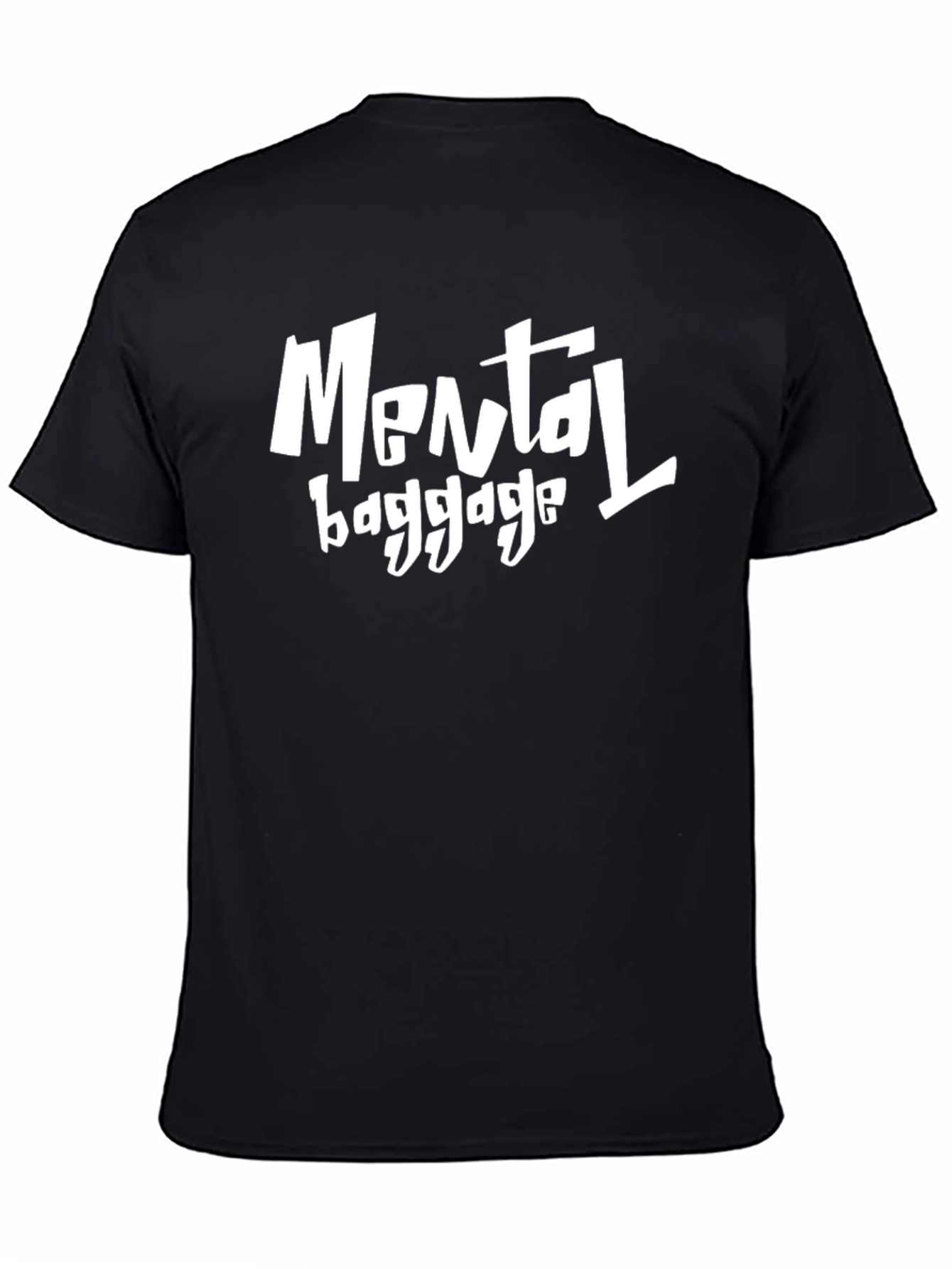 Mental Baggage Black Graphic T-Shirt