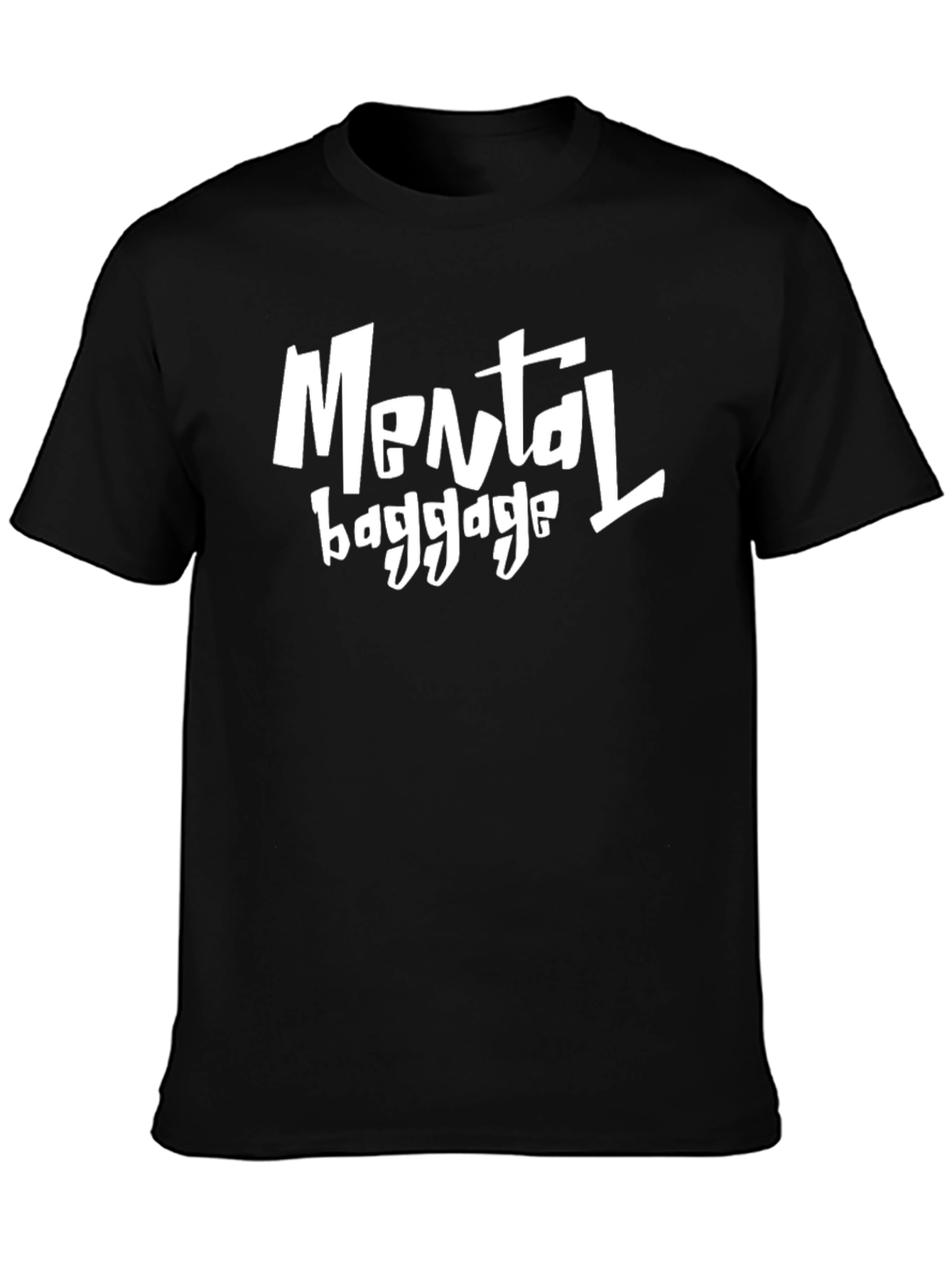 Mental Baggage Black Graphic T-Shirt