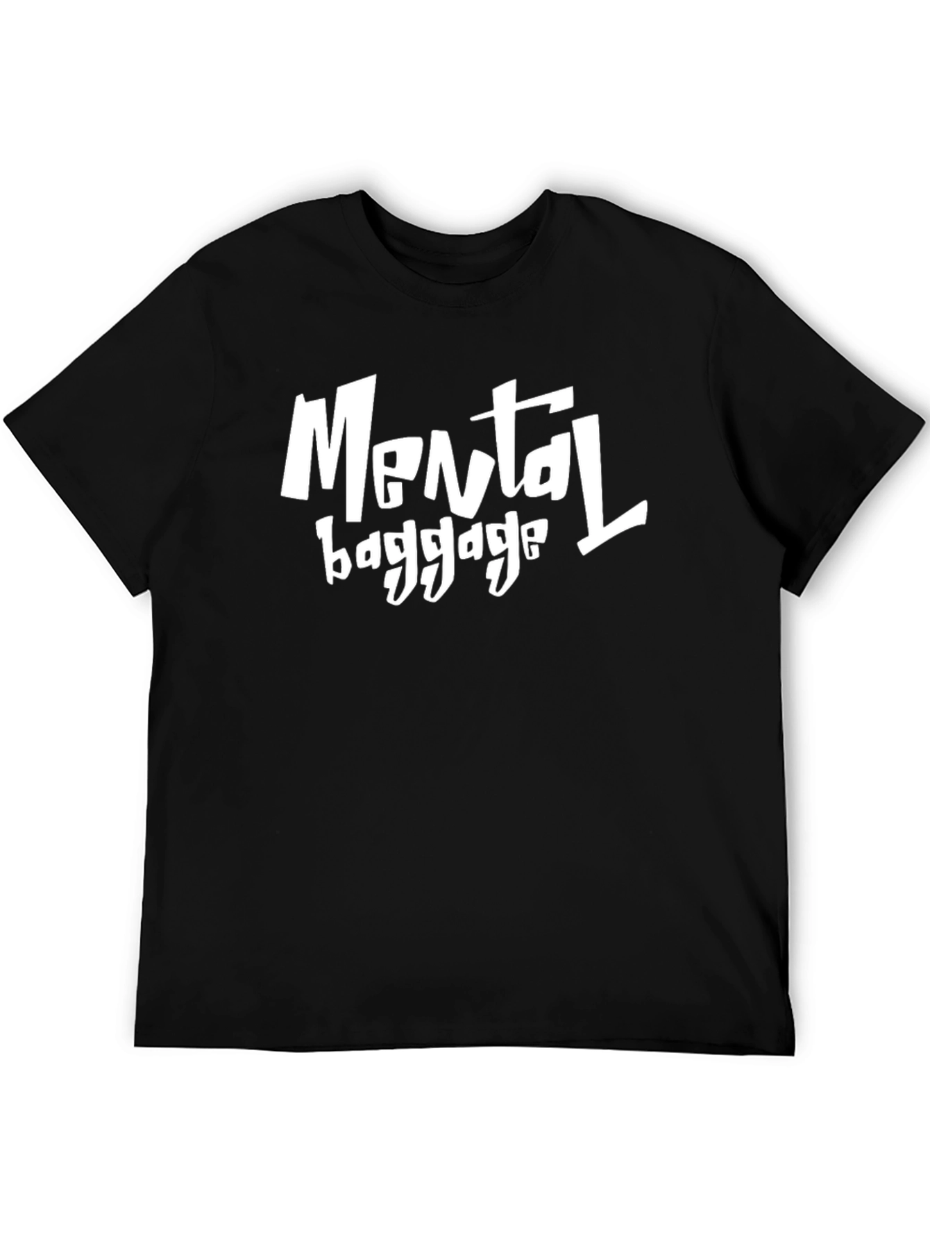 Mental Baggage Black Graphic T-Shirt
