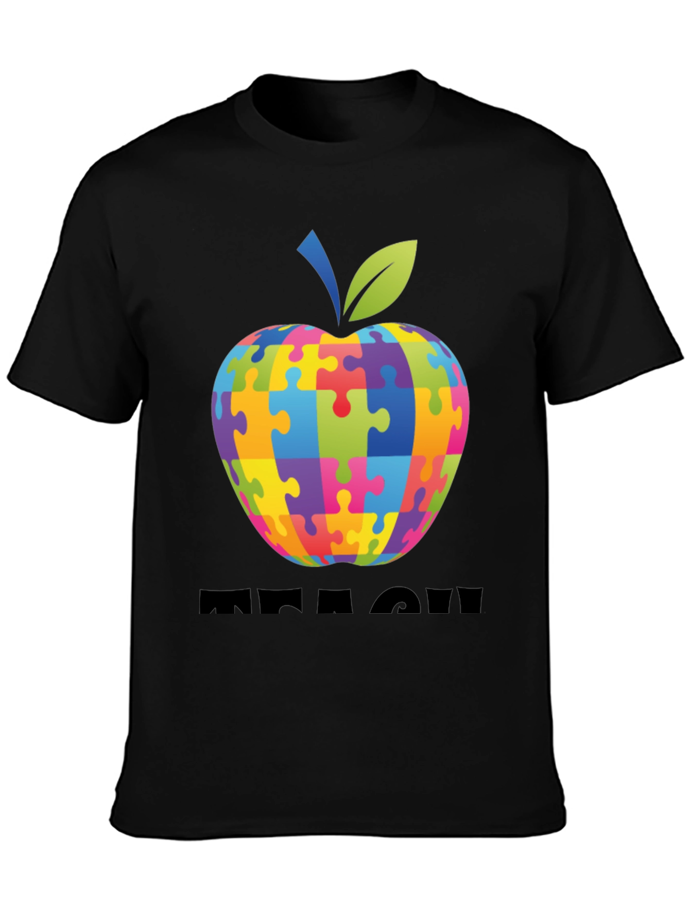 Autism Awareness Apple Teach T-Shirt