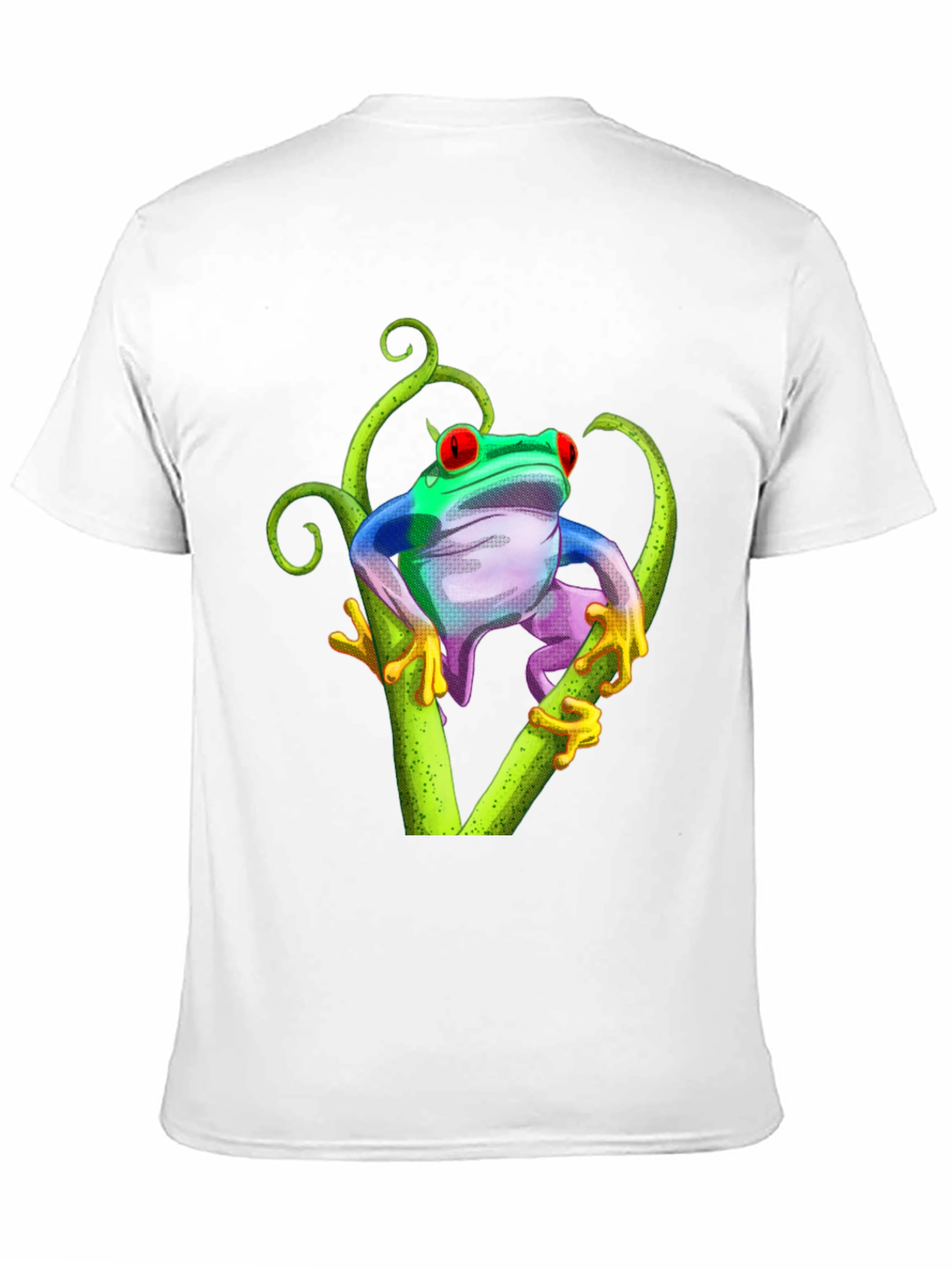 Frog Graphic Tee - Quirky Red-Eyed Tree Frog Design