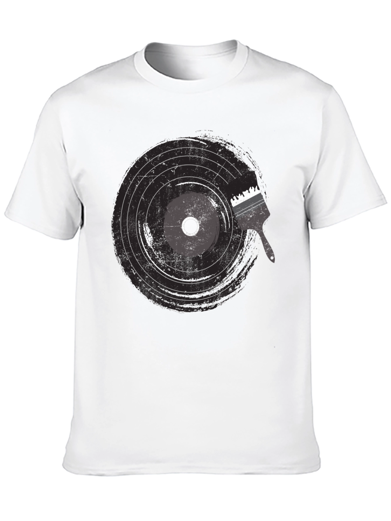 Vinyl Record Paint Brush Graphic Tee