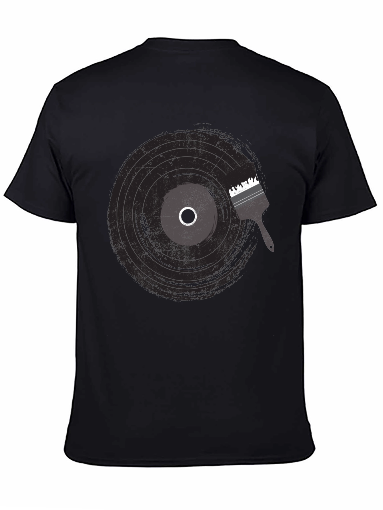 Vinyl Record Paint Brush Graphic Tee