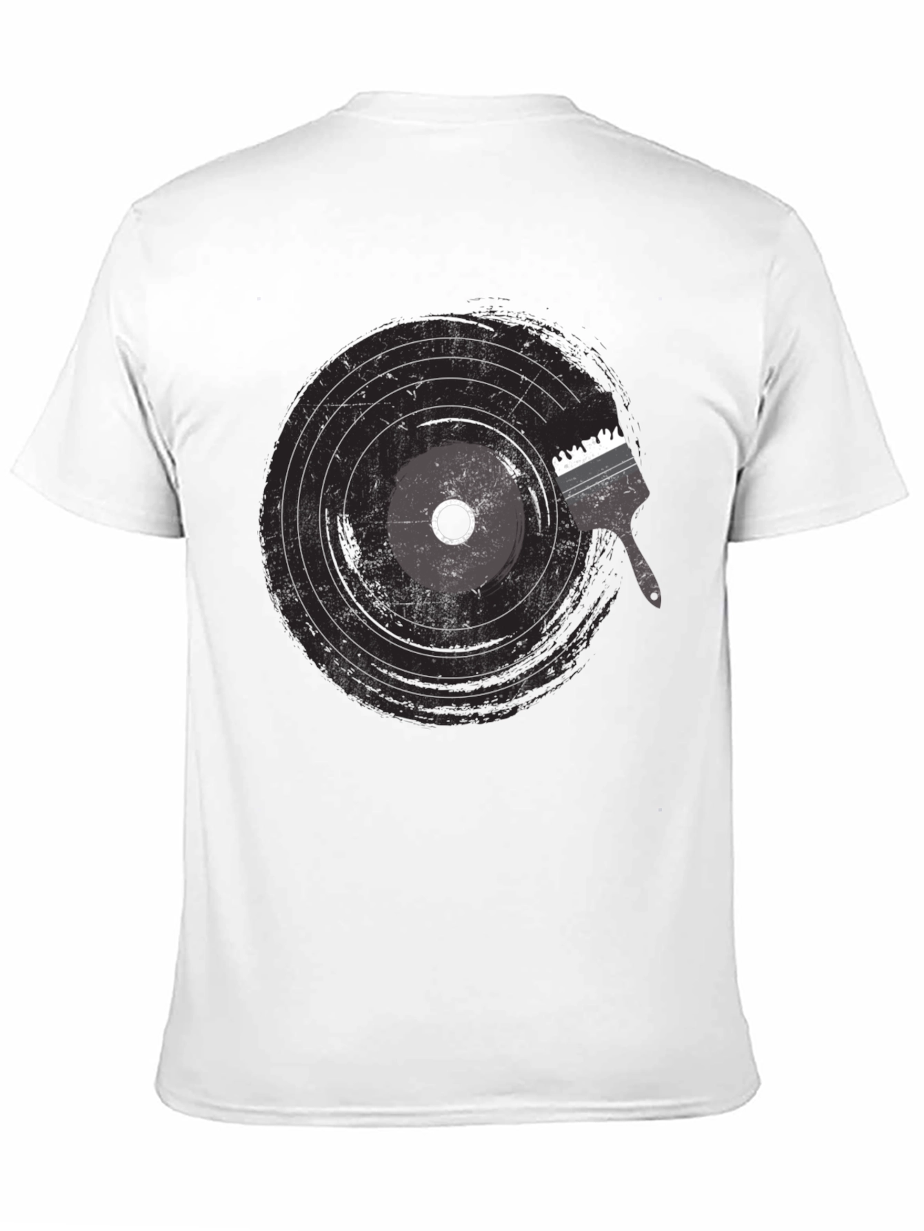 Vinyl Record Paint Brush Graphic Tee