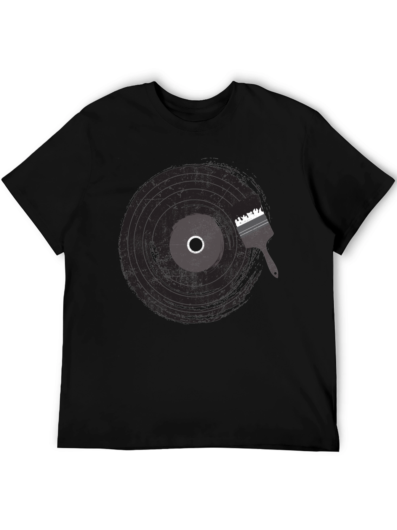 Vinyl Record Paint Brush Graphic Tee