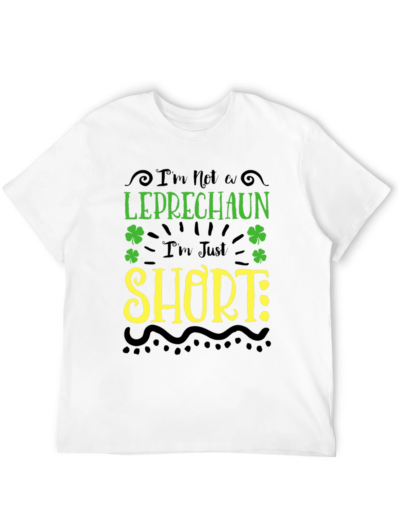 Funny Leprechaun Short St. Patricks Day Graphic Tee