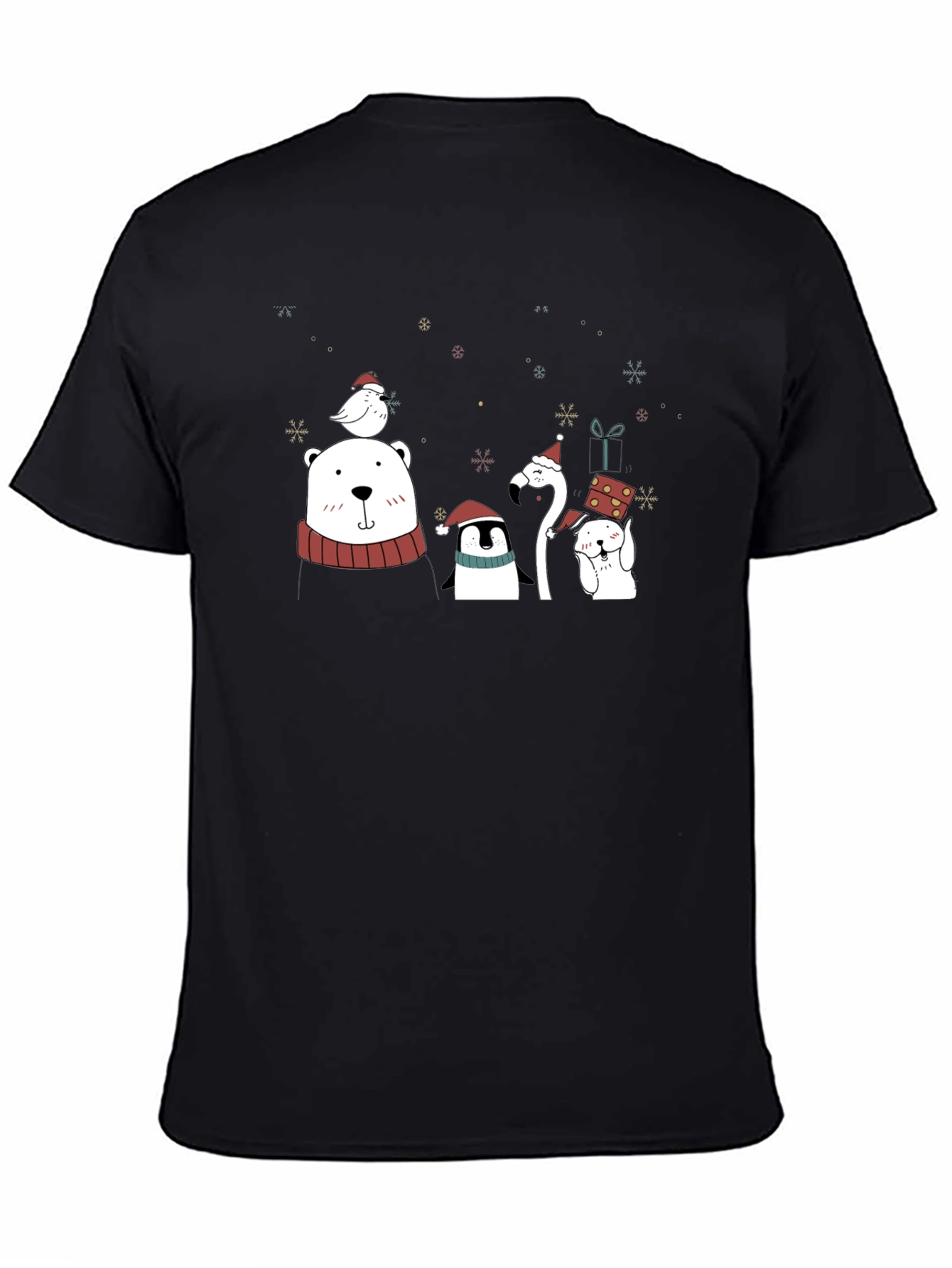Festive Holiday Animals Graphic T-Shirt
