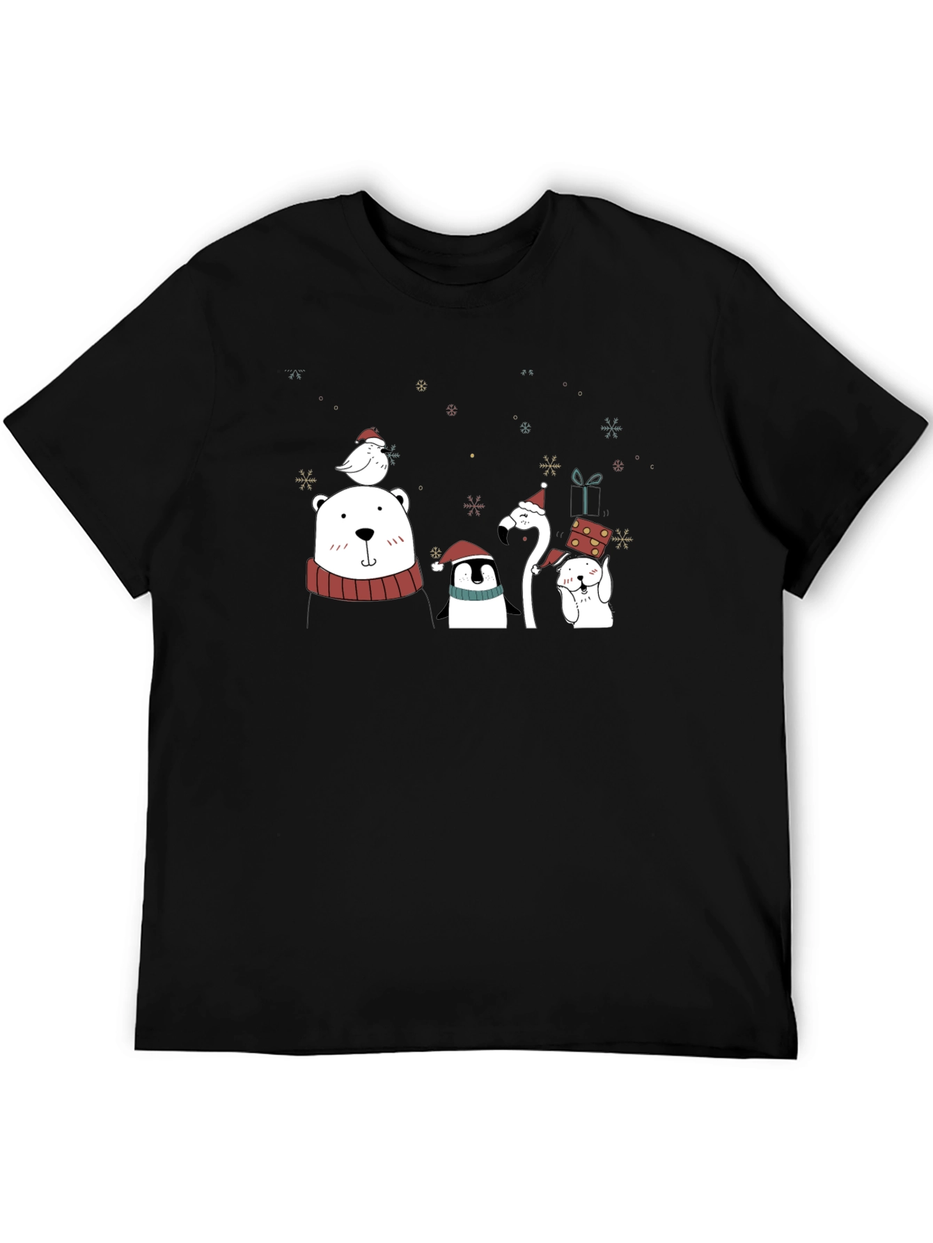 Festive Holiday Animals Graphic T-Shirt