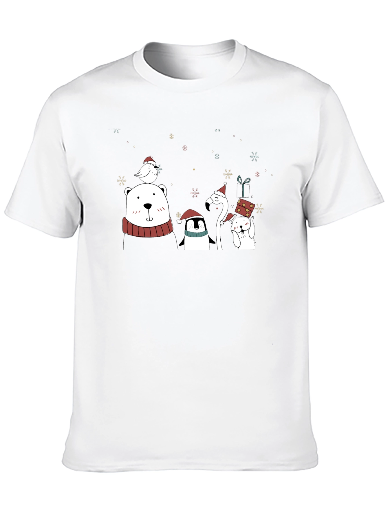 Festive Holiday Animals Graphic T-Shirt