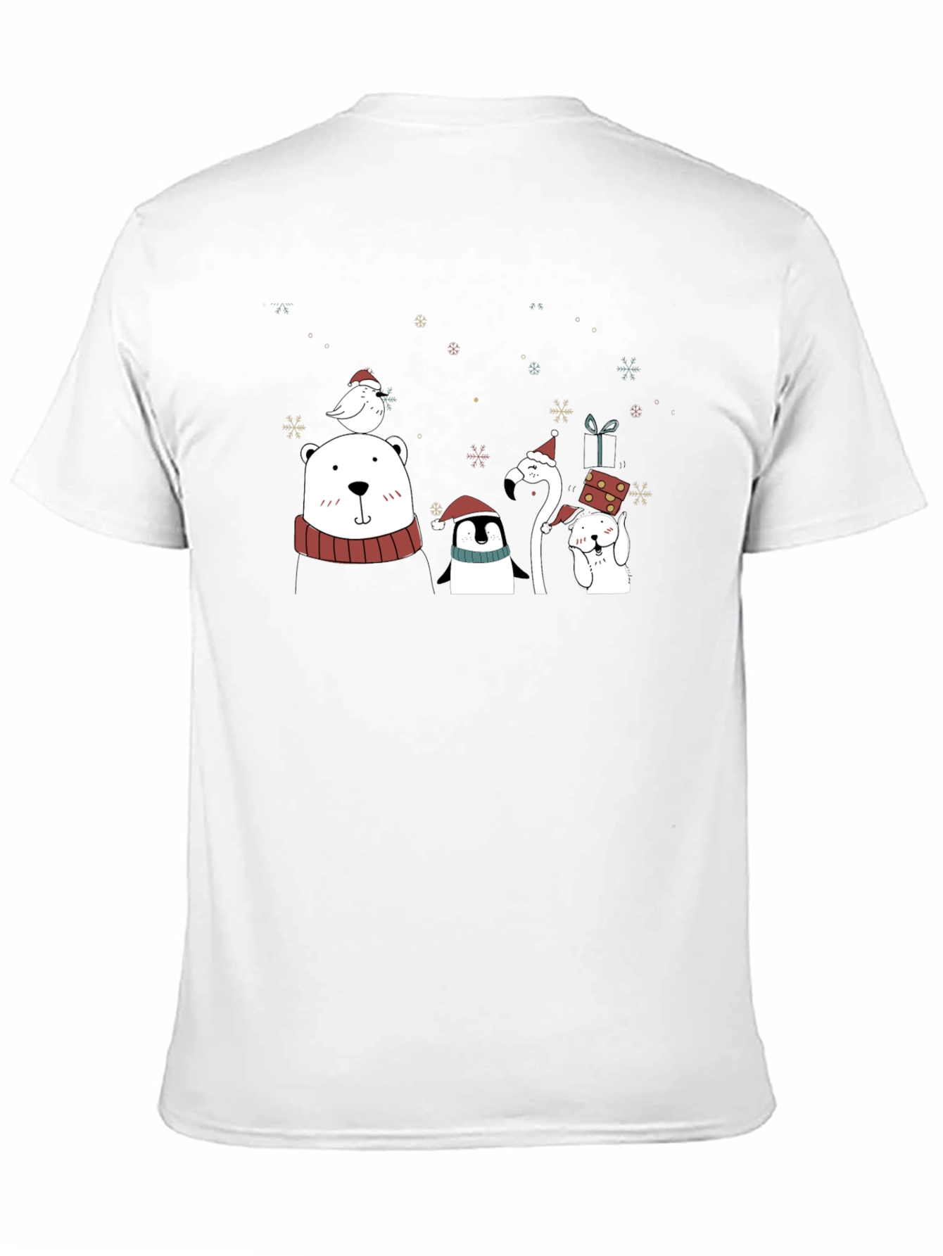 Festive Holiday Animals Graphic T-Shirt