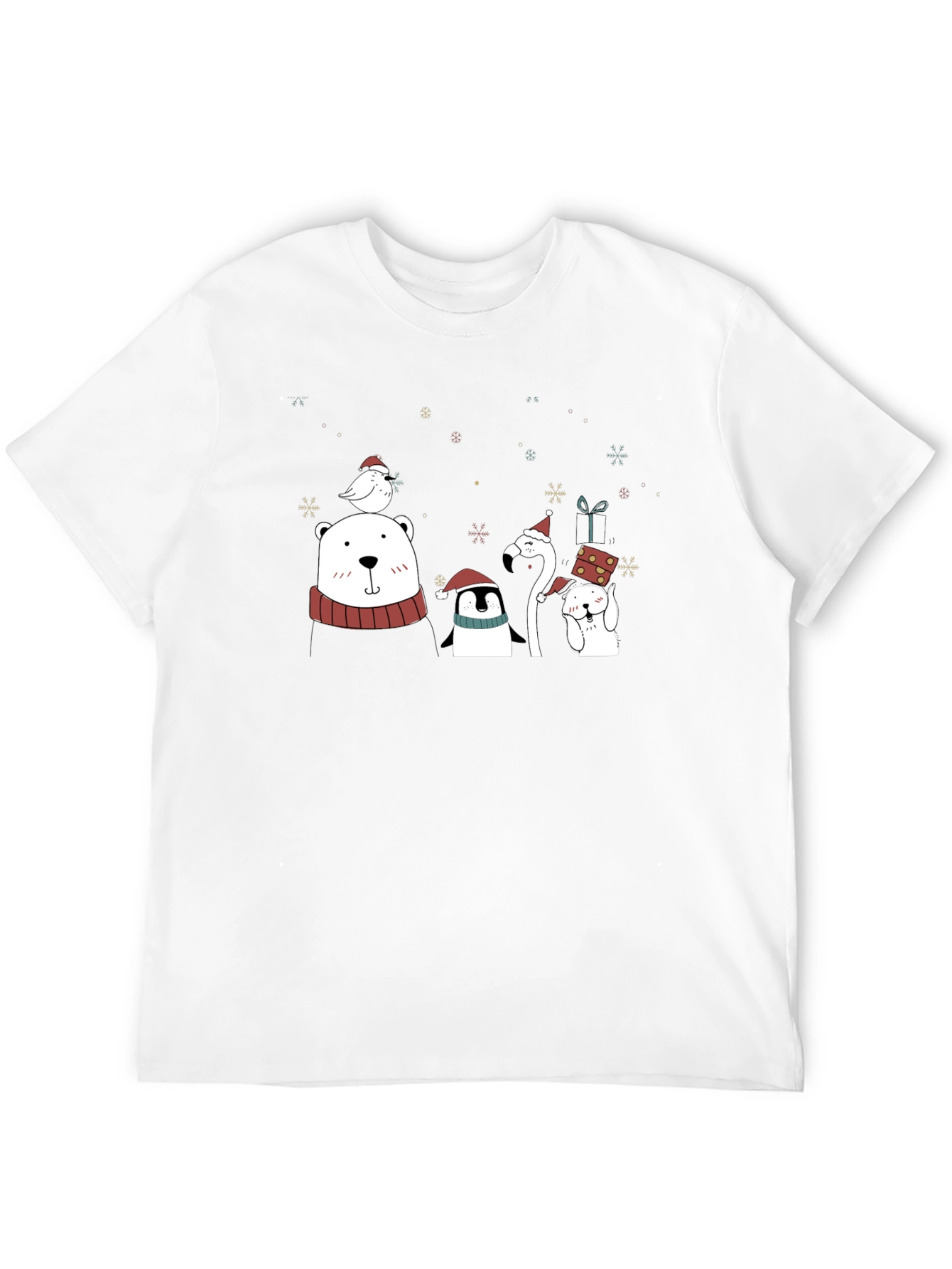 Festive Holiday Animals Graphic T-Shirt