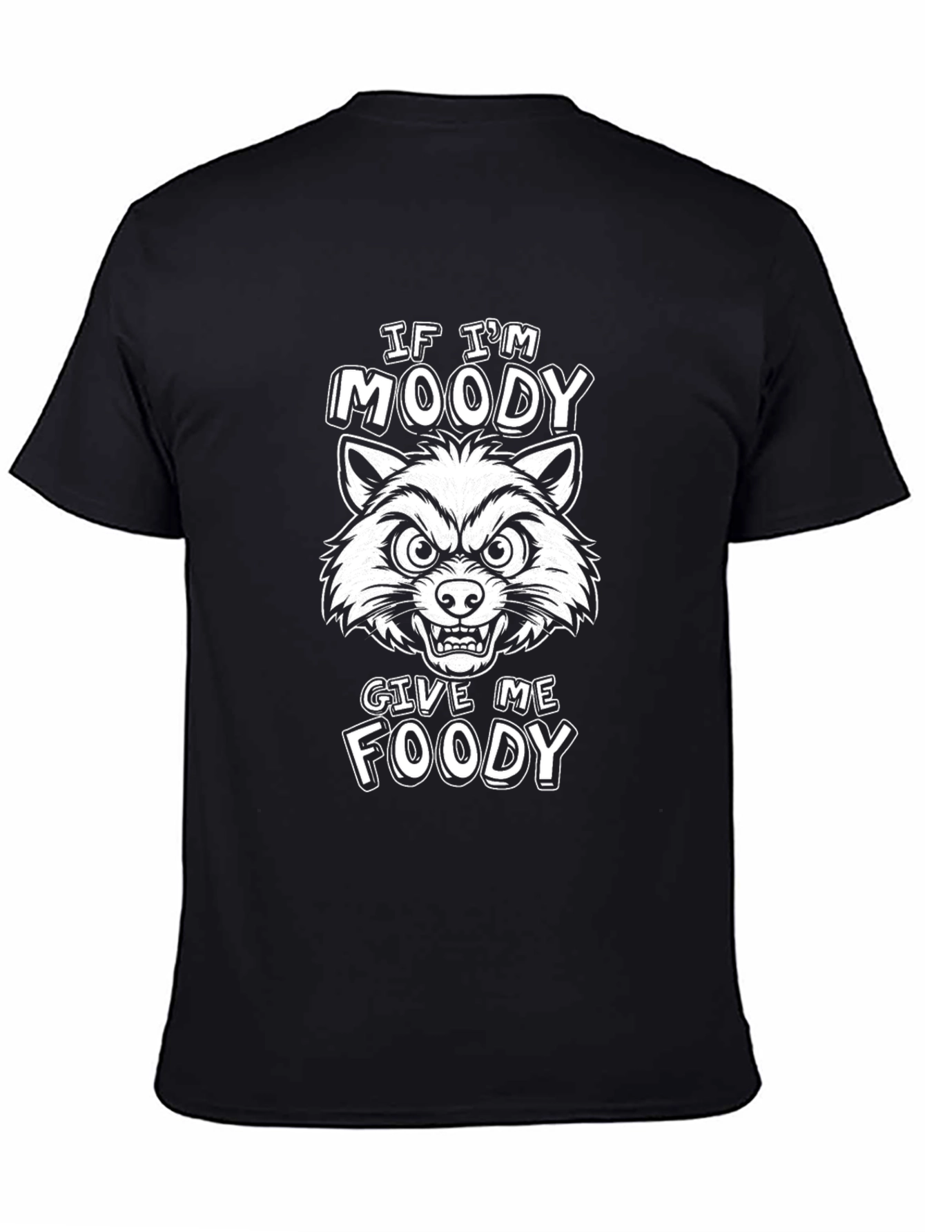 Moody Raccoon Graphic T-Shirt - Funny Foodie Tee