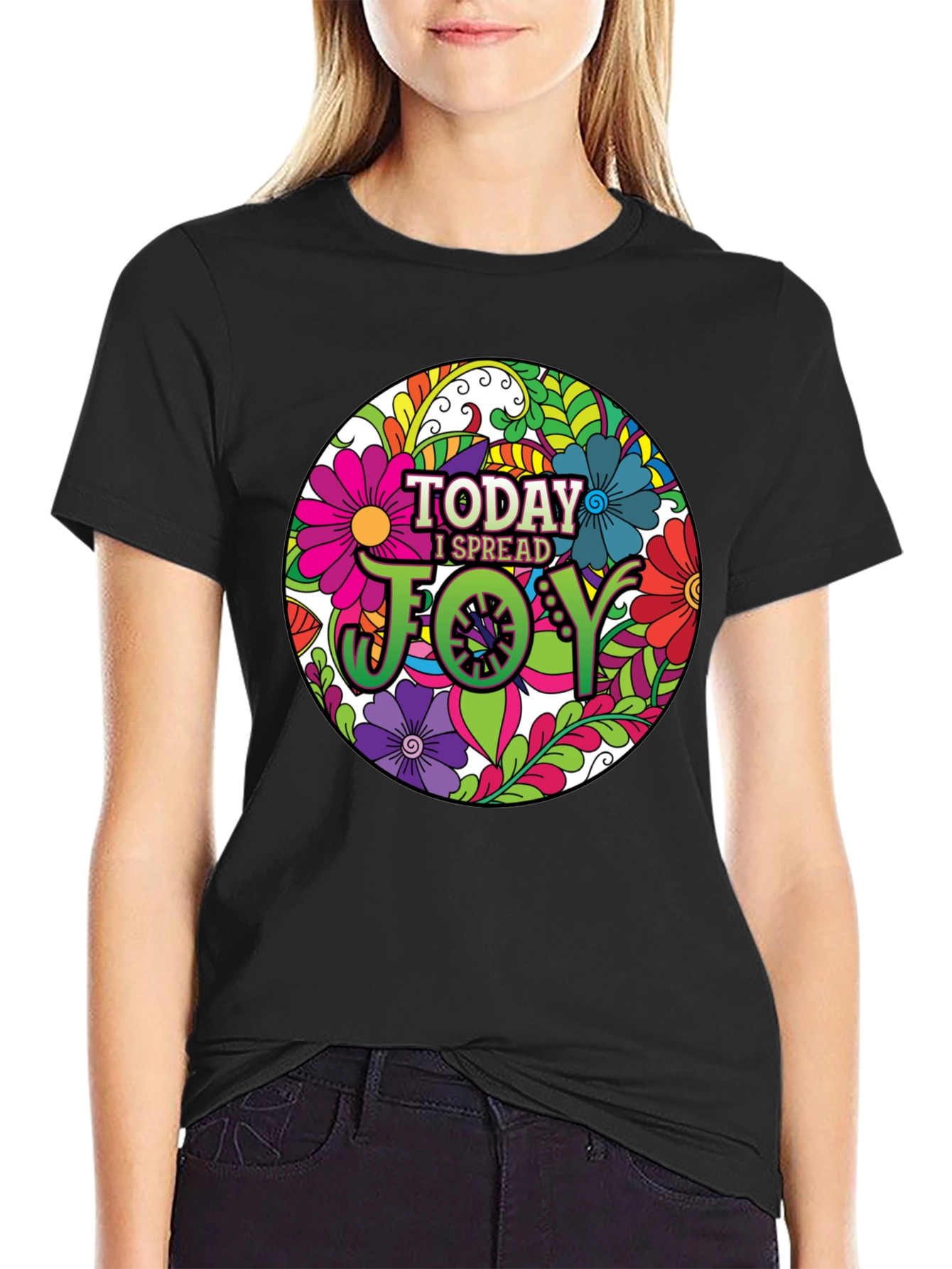 Today I Spread Joy Floral Graphic Tee