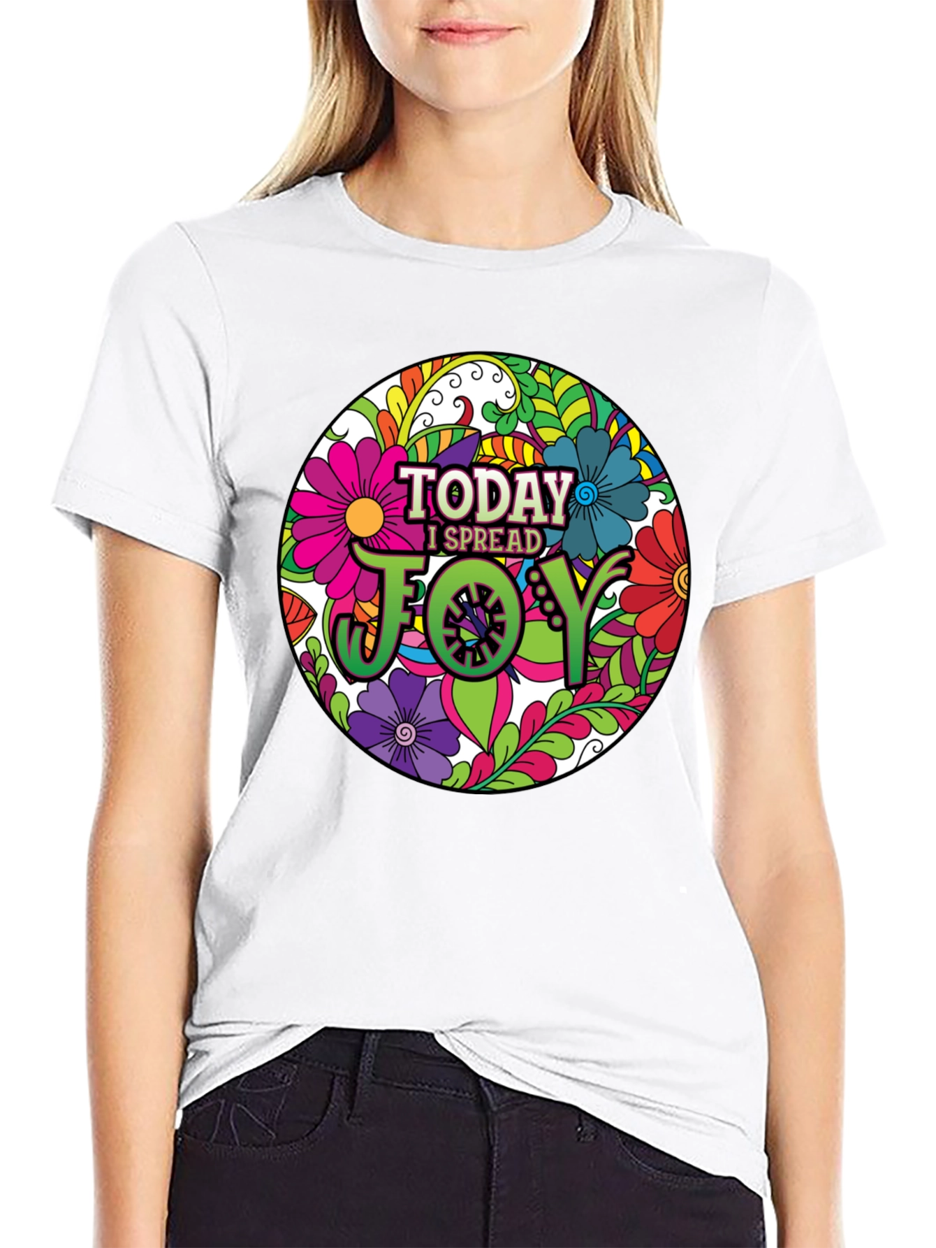 Today I Spread Joy Floral Graphic Tee