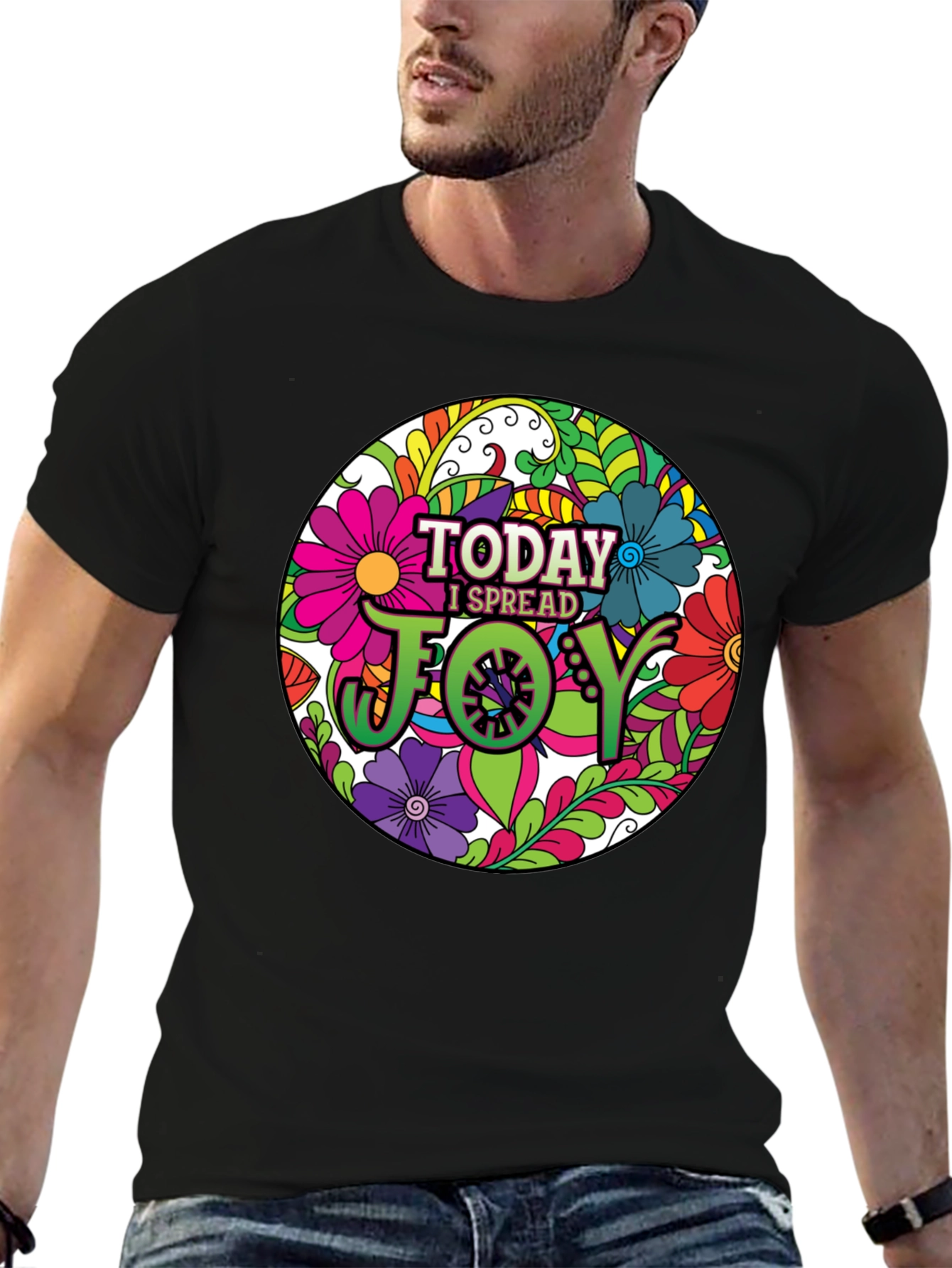 Today I Spread Joy Floral Graphic Tee