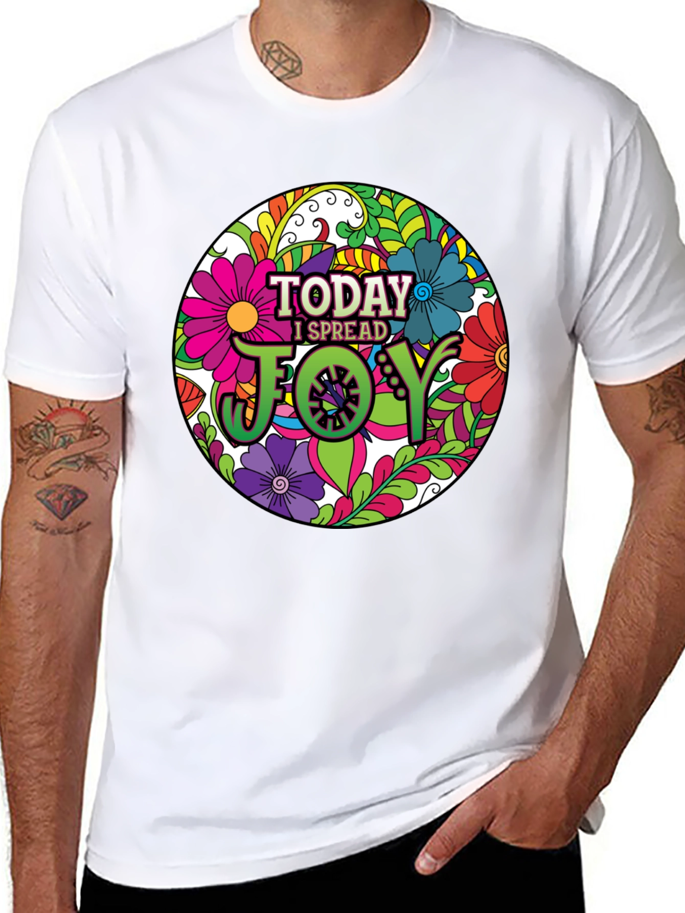 Today I Spread Joy Floral Graphic Tee