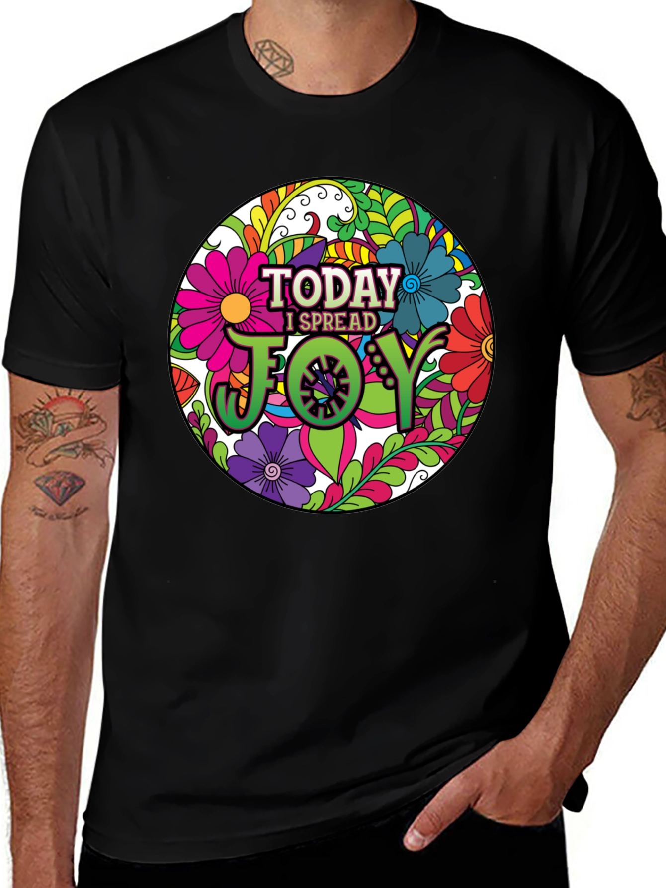 Today I Spread Joy Floral Graphic Tee