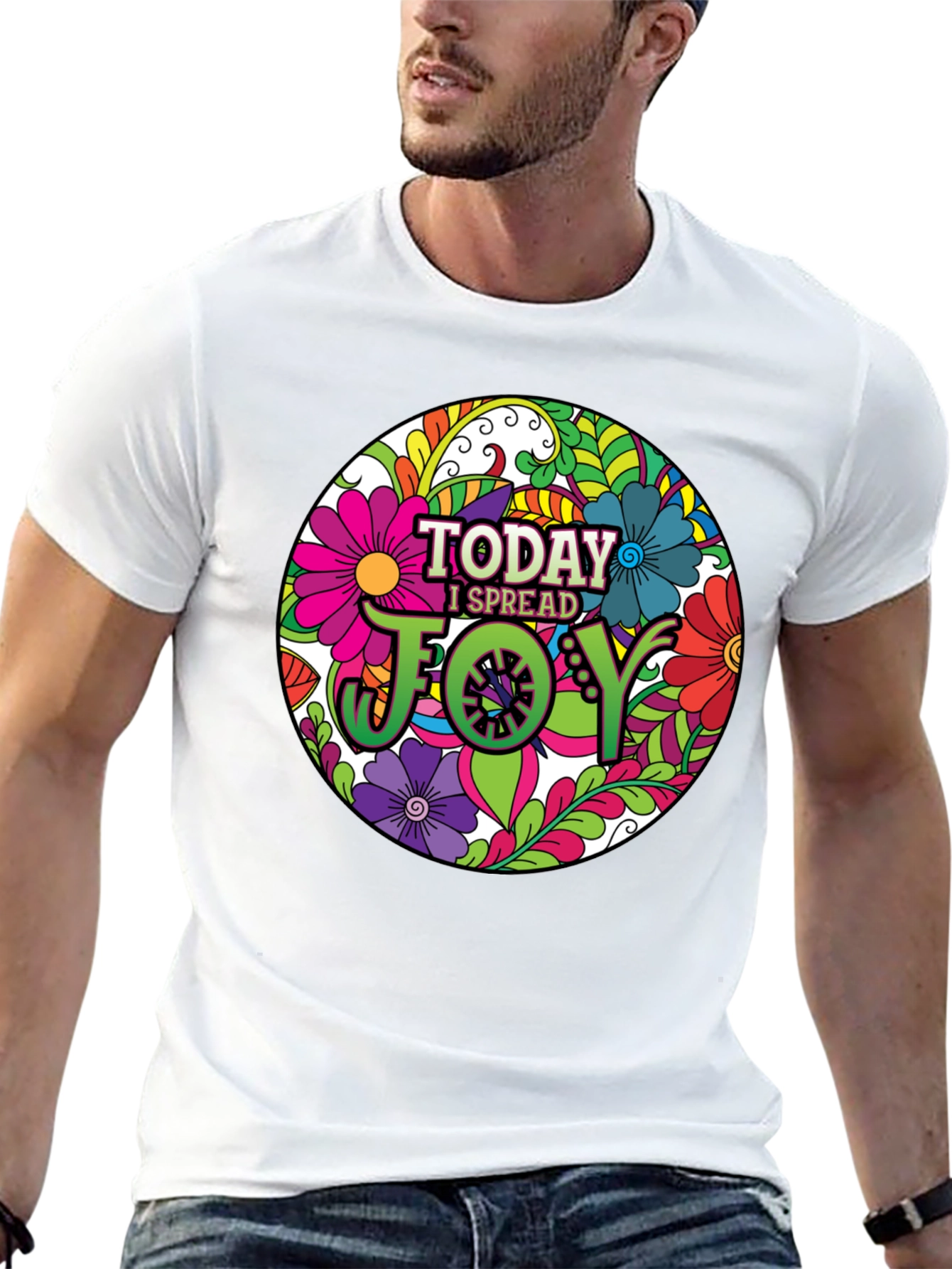 Today I Spread Joy Floral Graphic Tee