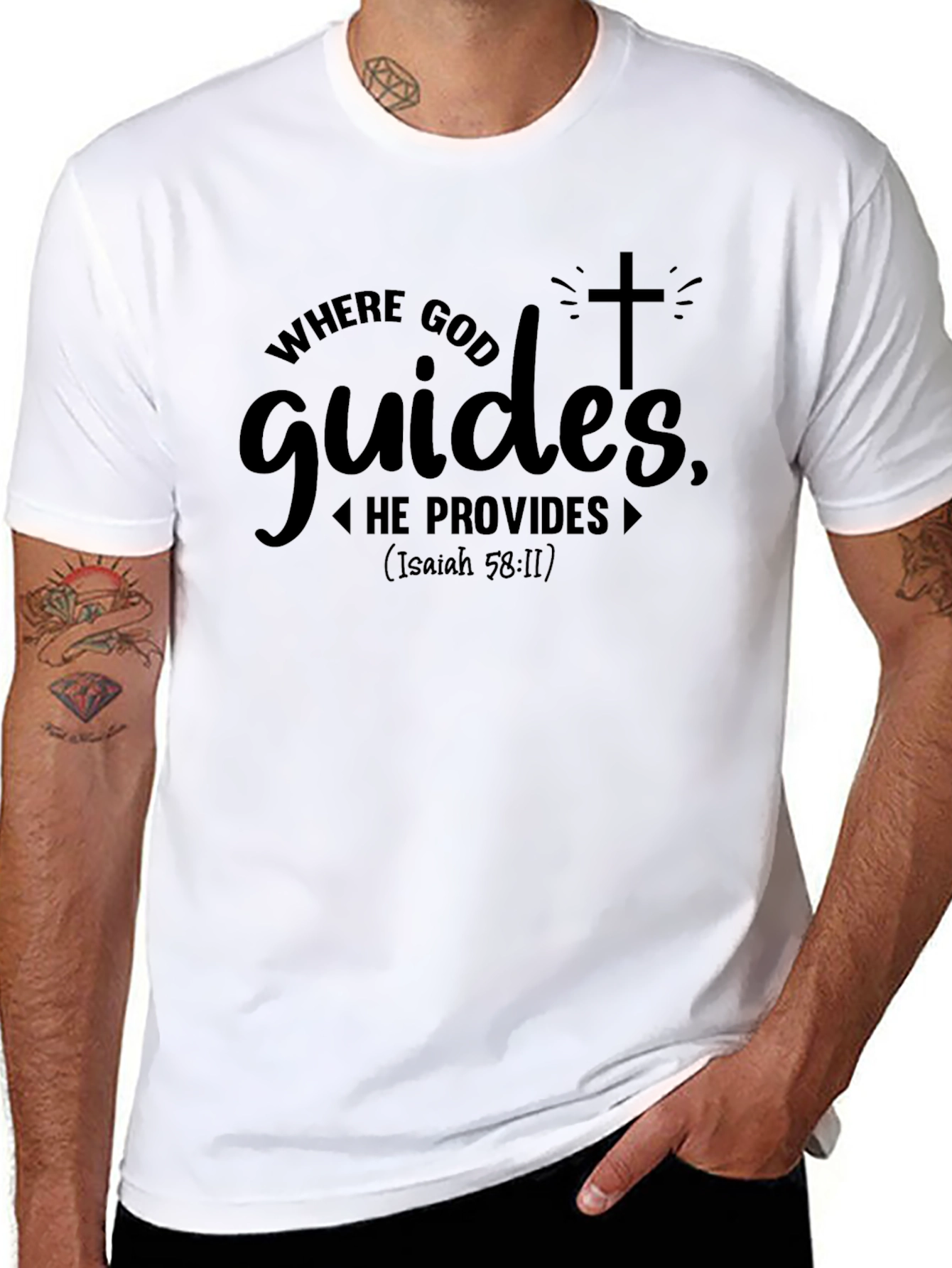 Where God Guides Christian T-Shirt