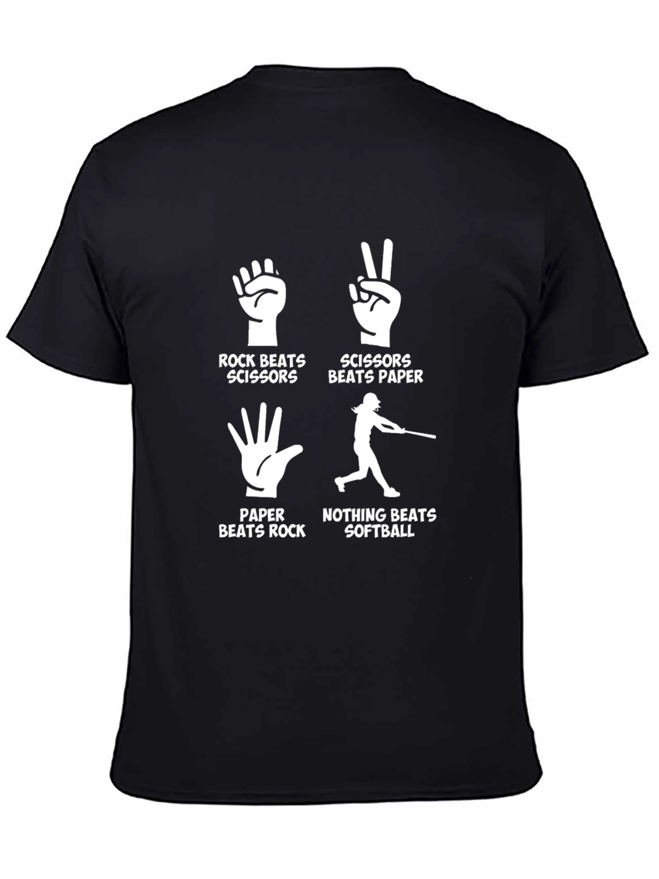 Rock Paper Scissors Softball T-Shirt