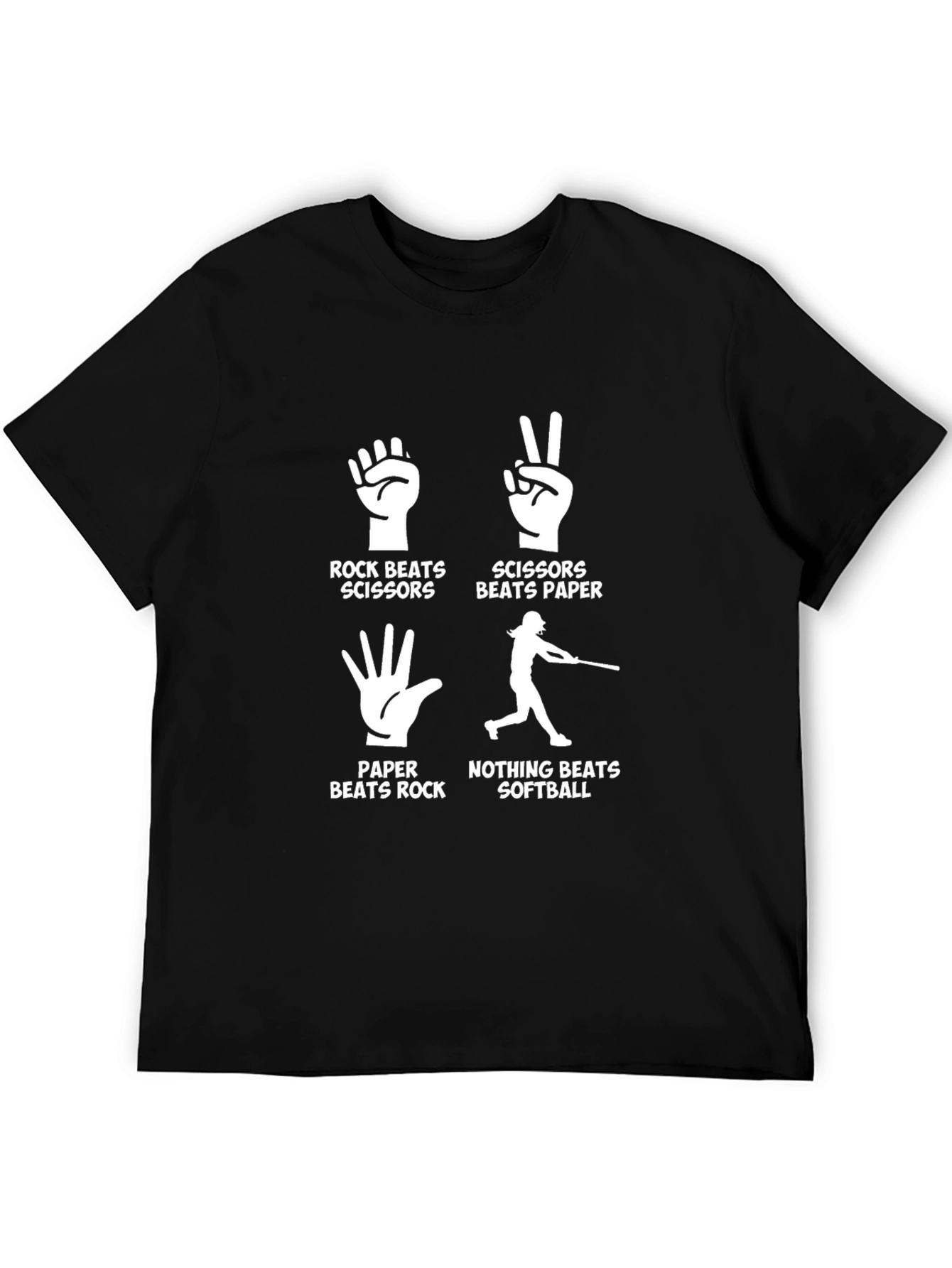 Rock Paper Scissors Softball T-Shirt