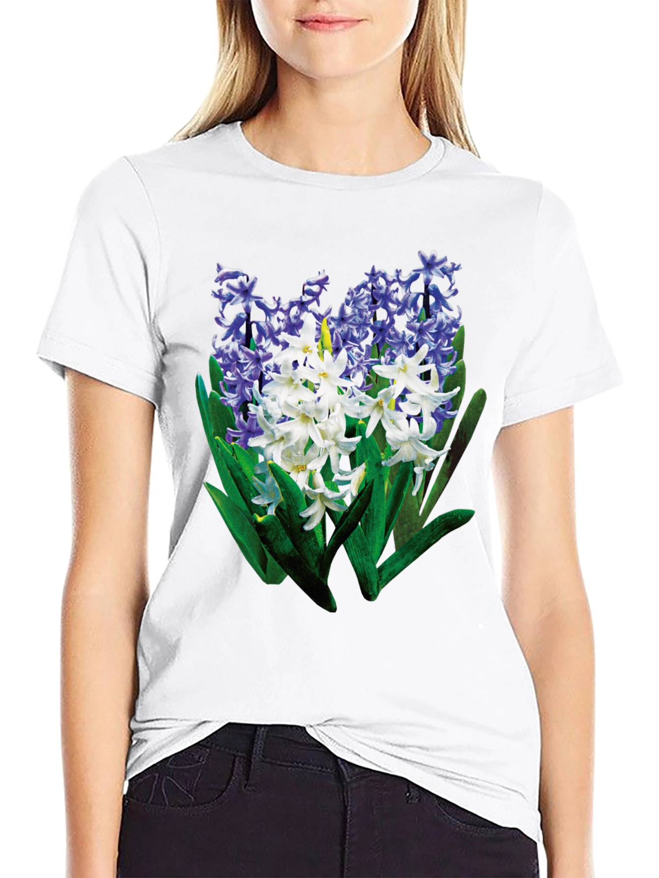 Floral Hyacinth Graphic T-Shirt