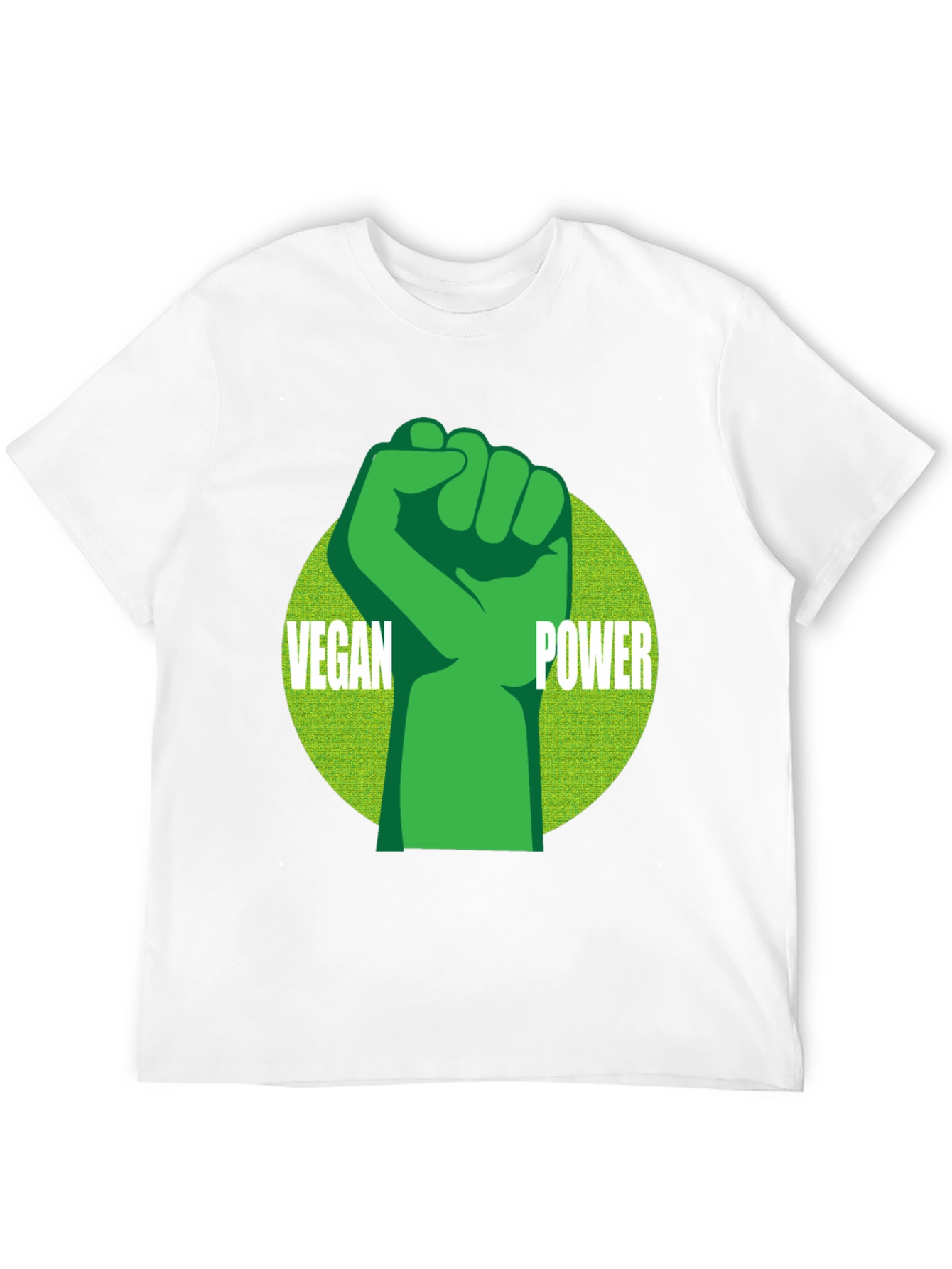Vegan Power T-Shirt - Green Fist Graphic Tee