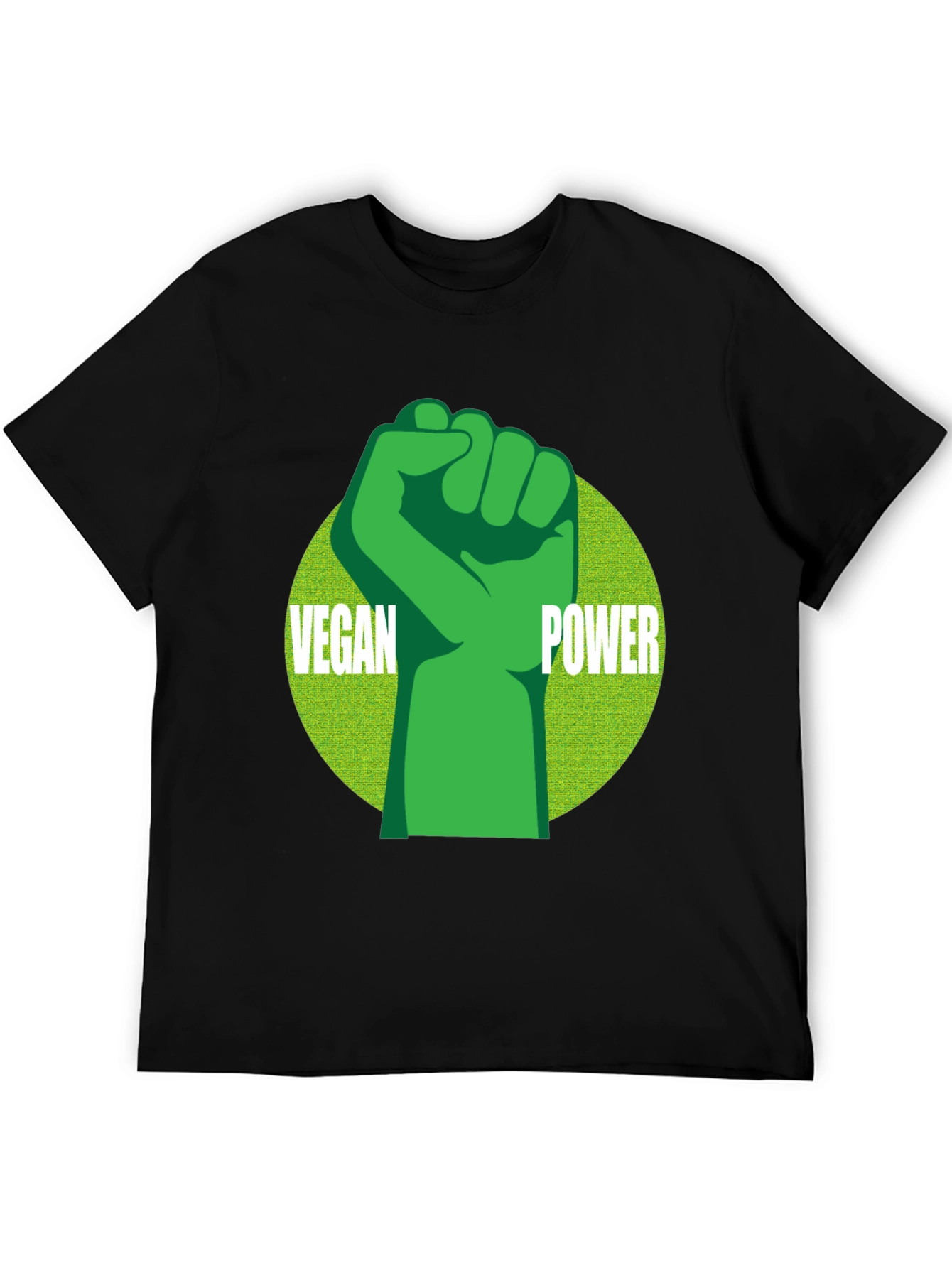 Vegan Power T-Shirt - Green Fist Graphic Tee