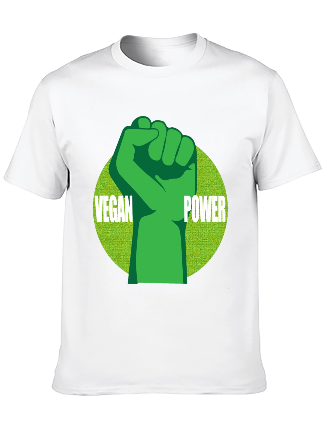 Vegan Power T-Shirt - Green Fist Graphic Tee