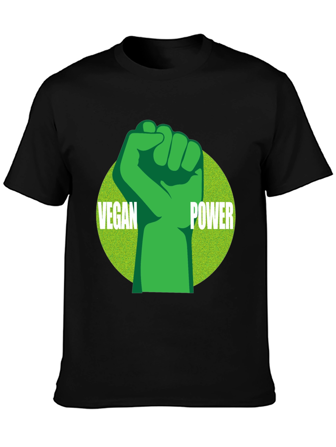 Vegan Power T-Shirt - Green Fist Graphic Tee