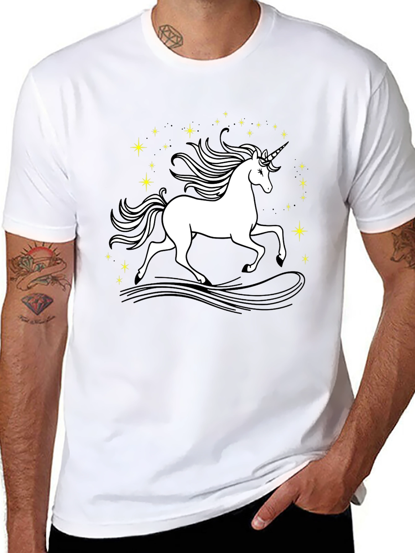 Unicorn Starry Night Graphic Tee