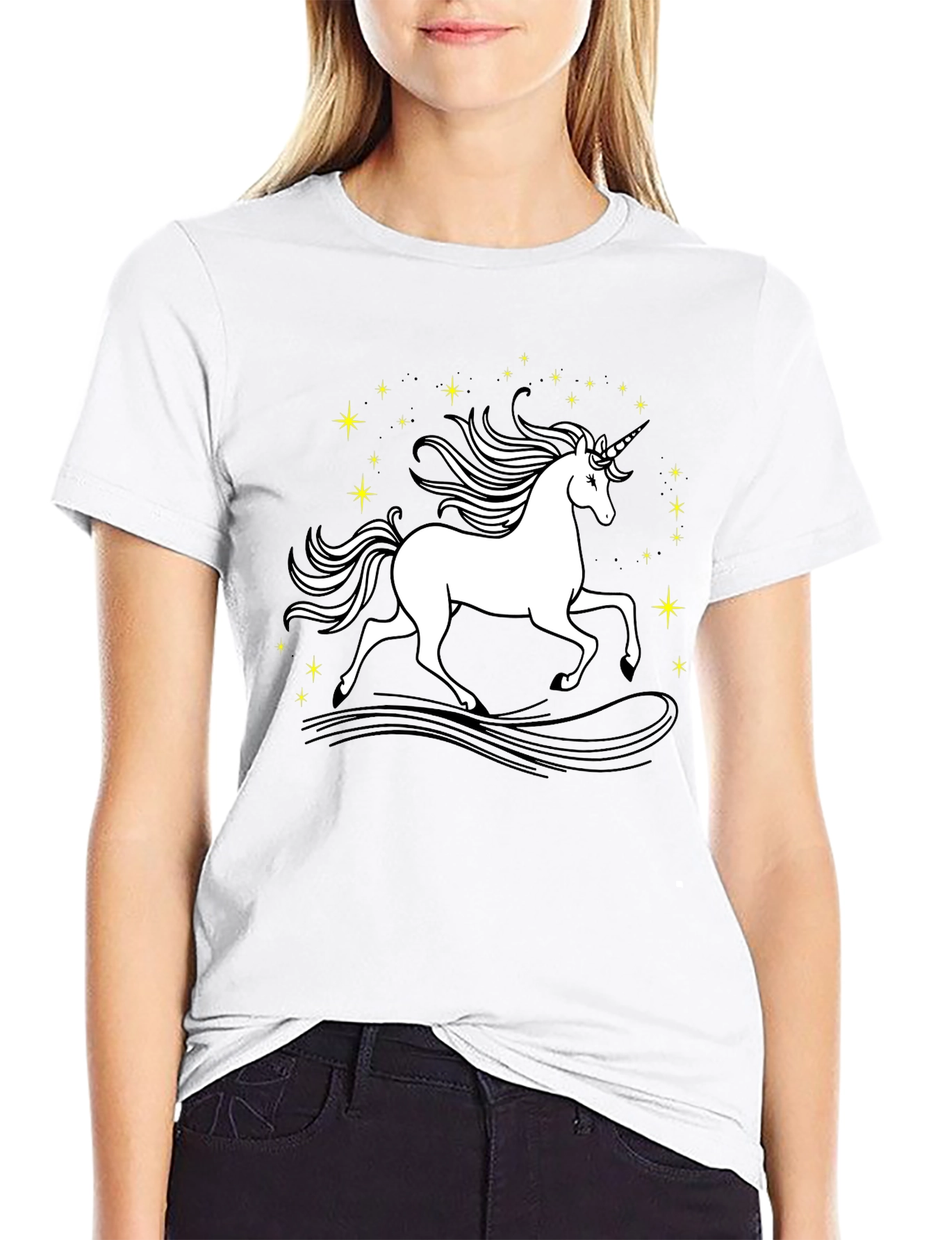 Unicorn Starry Night Graphic Tee