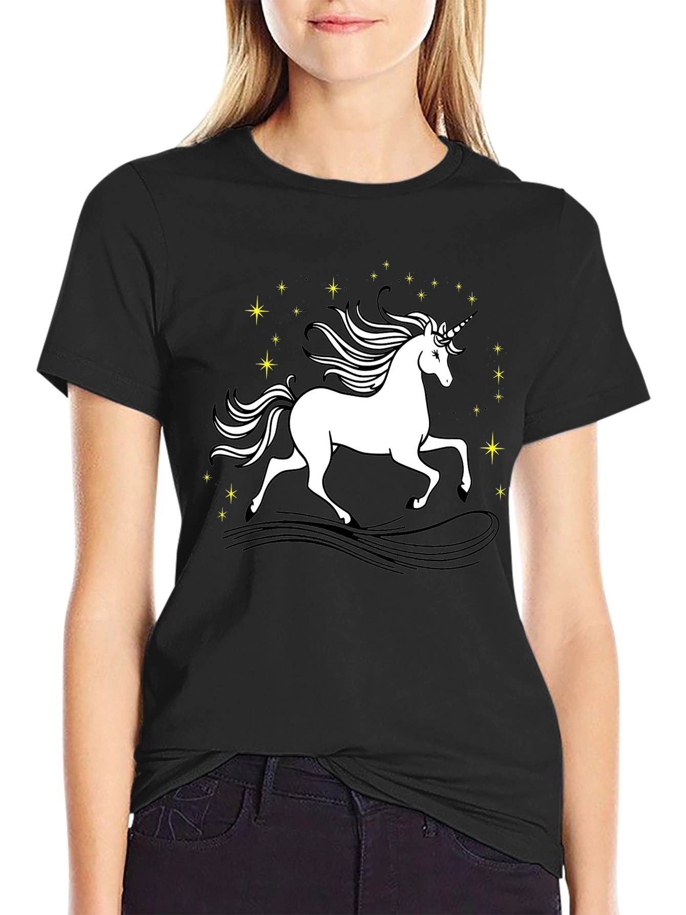 Unicorn Starry Night Graphic Tee