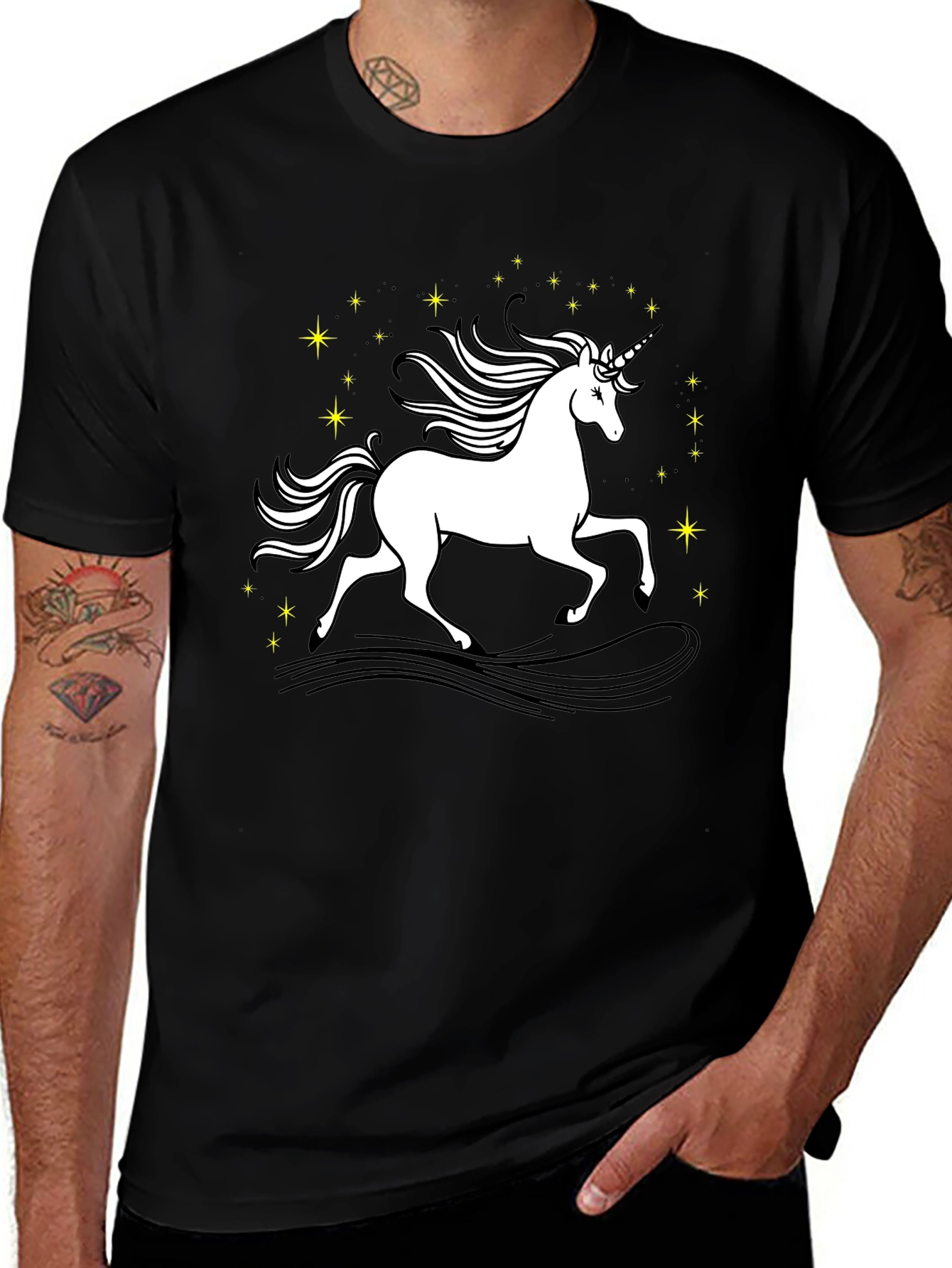 Unicorn Starry Night Graphic Tee