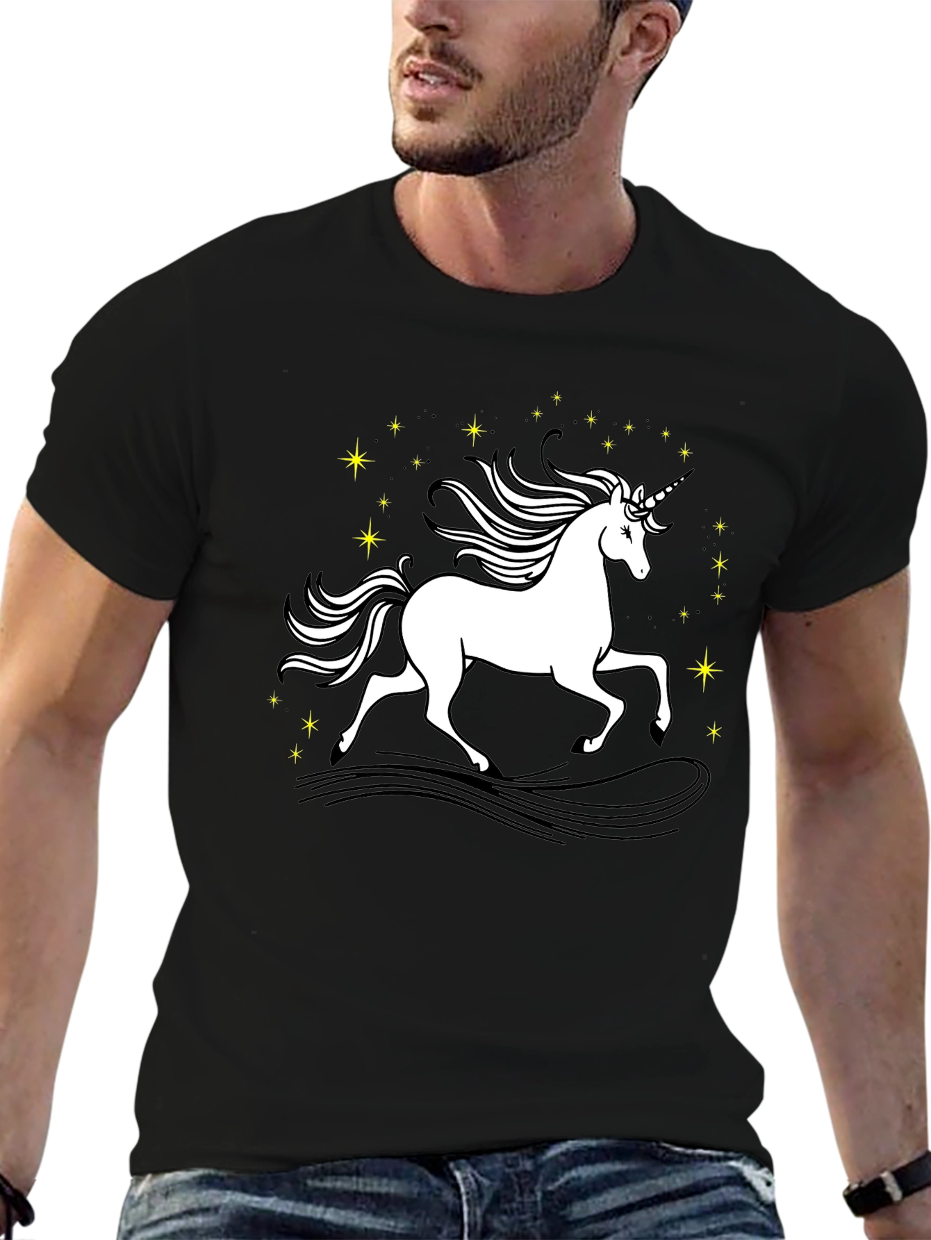 Unicorn Starry Night Graphic Tee