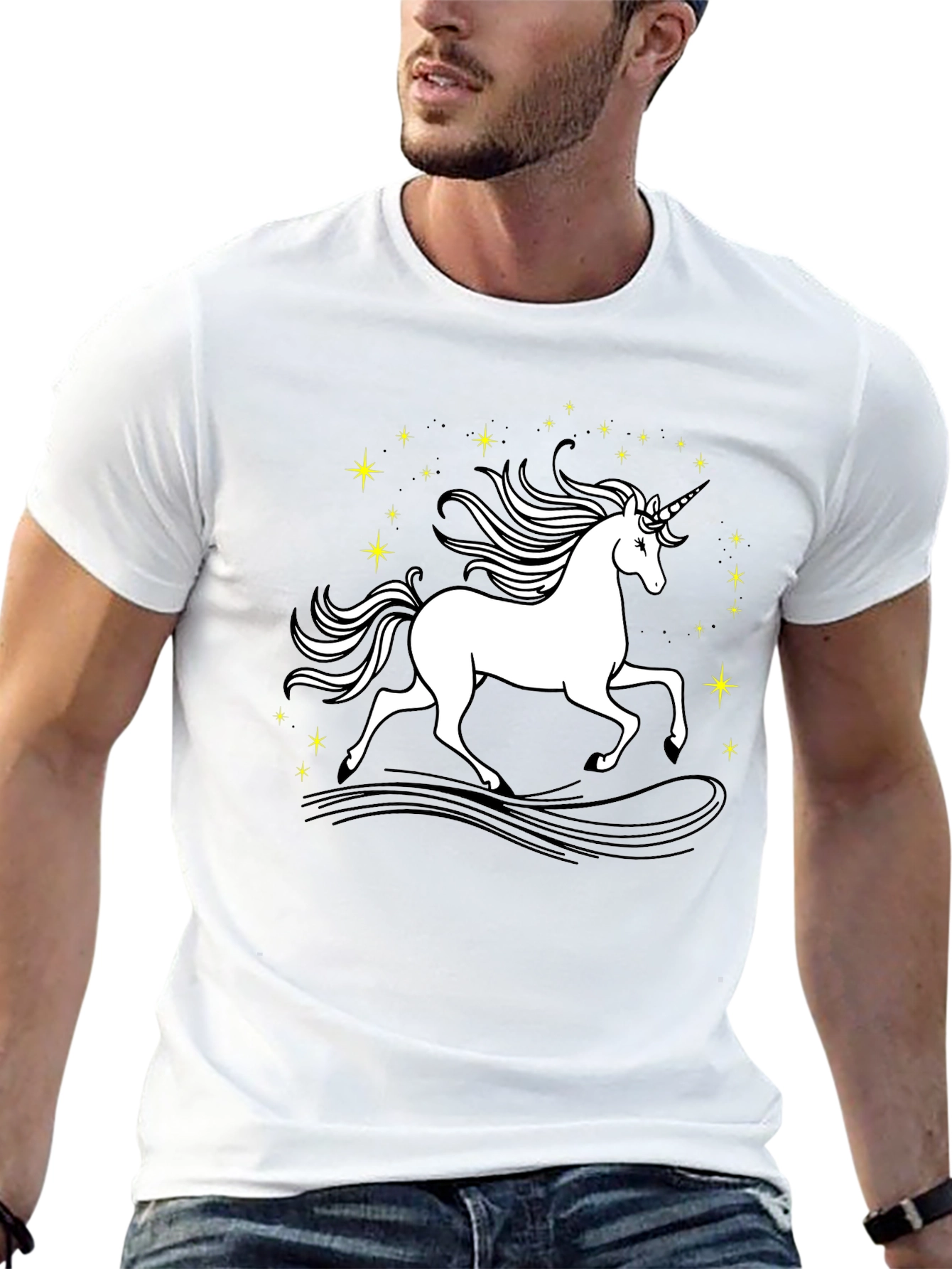 Unicorn Starry Night Graphic Tee