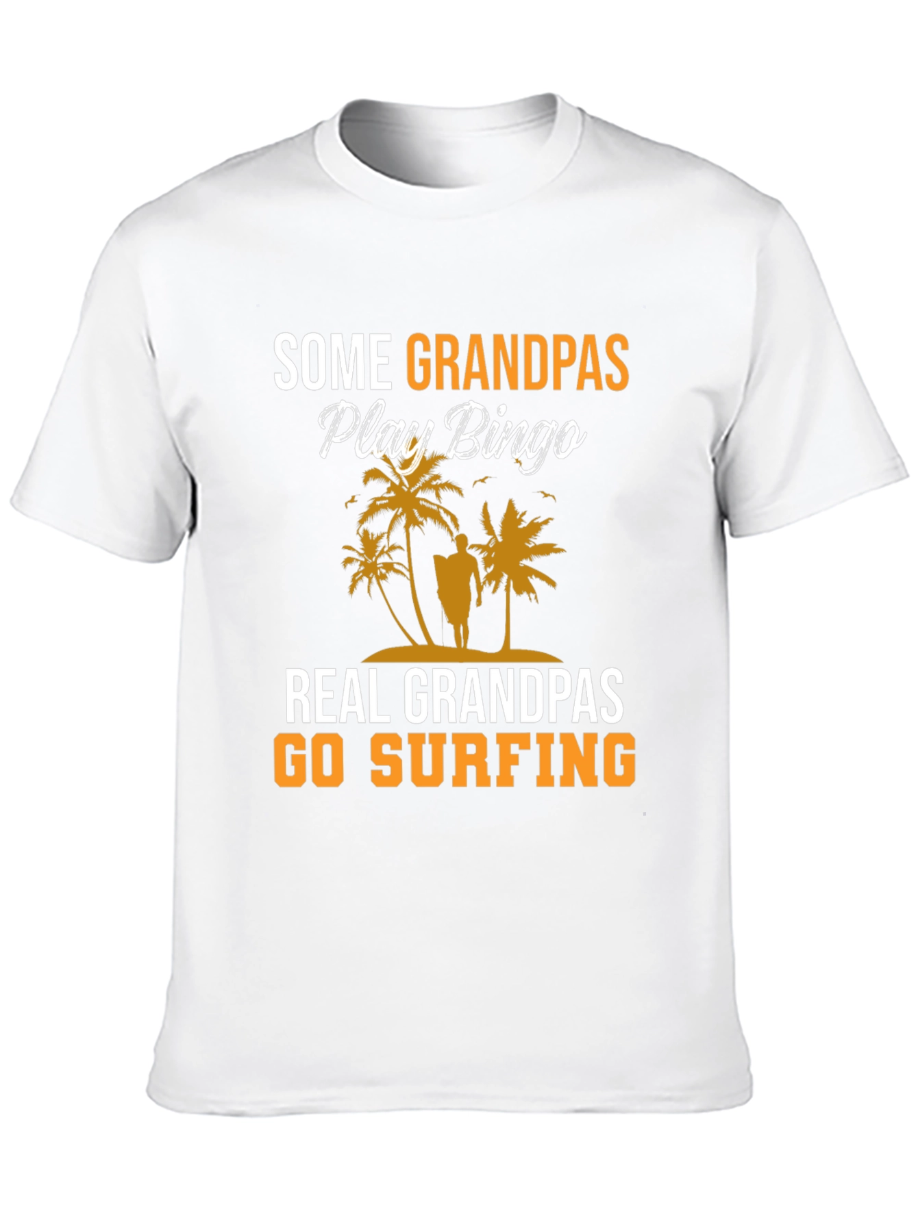 Surfing Grandpas Black T-Shirt