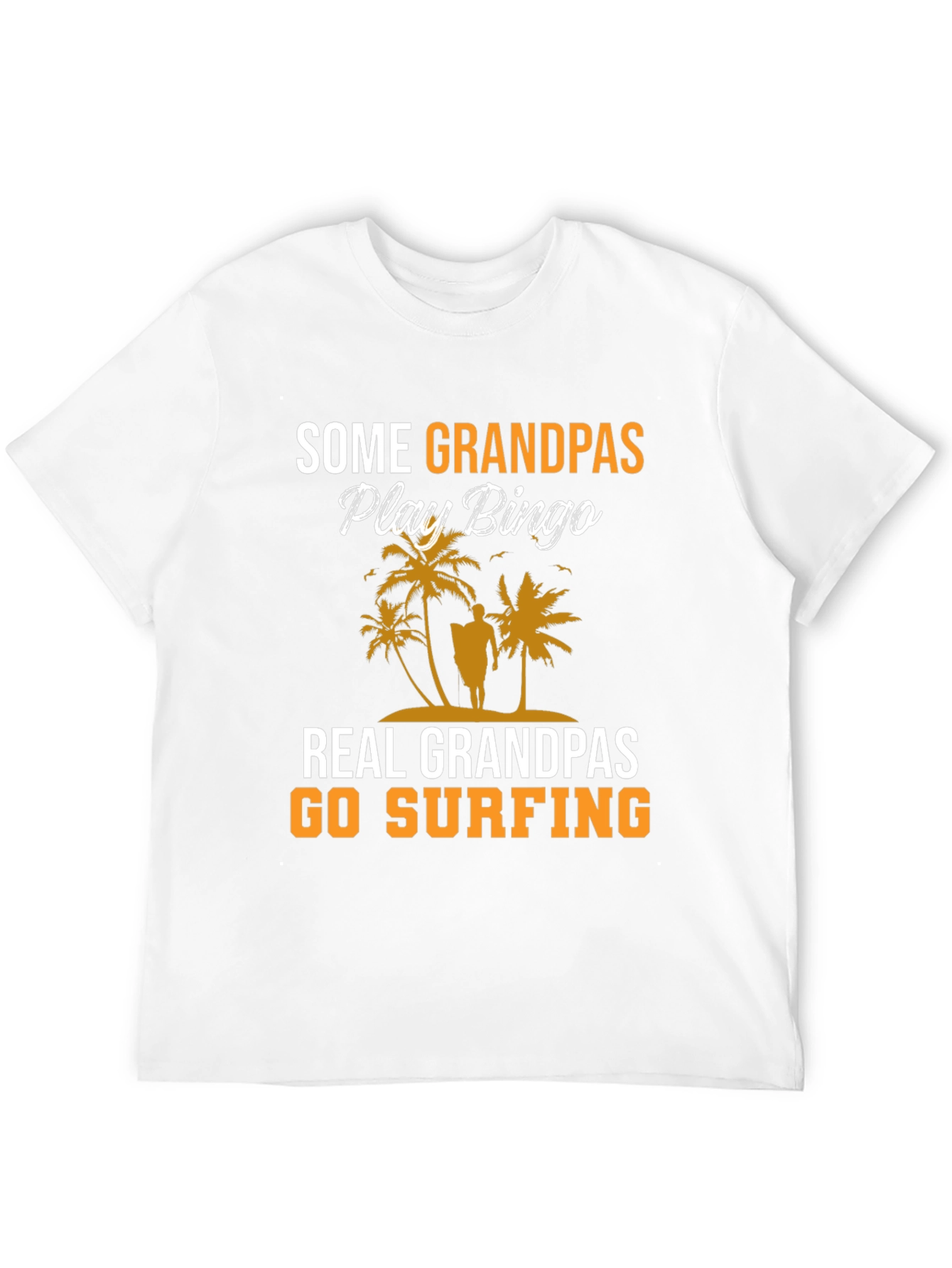 Surfing Grandpas Black T-Shirt