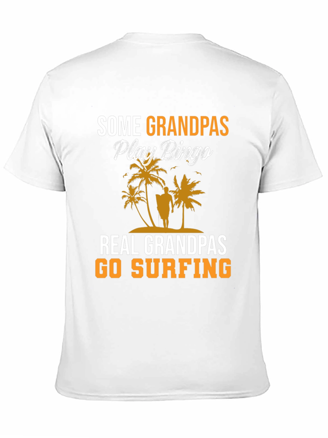 Surfing Grandpas Black T-Shirt