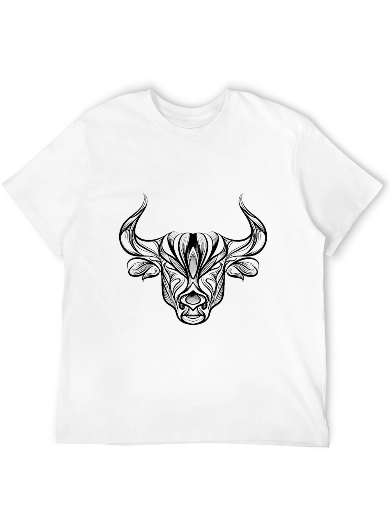 Mens Black Bull Graphic Tee - Stylish & Unique