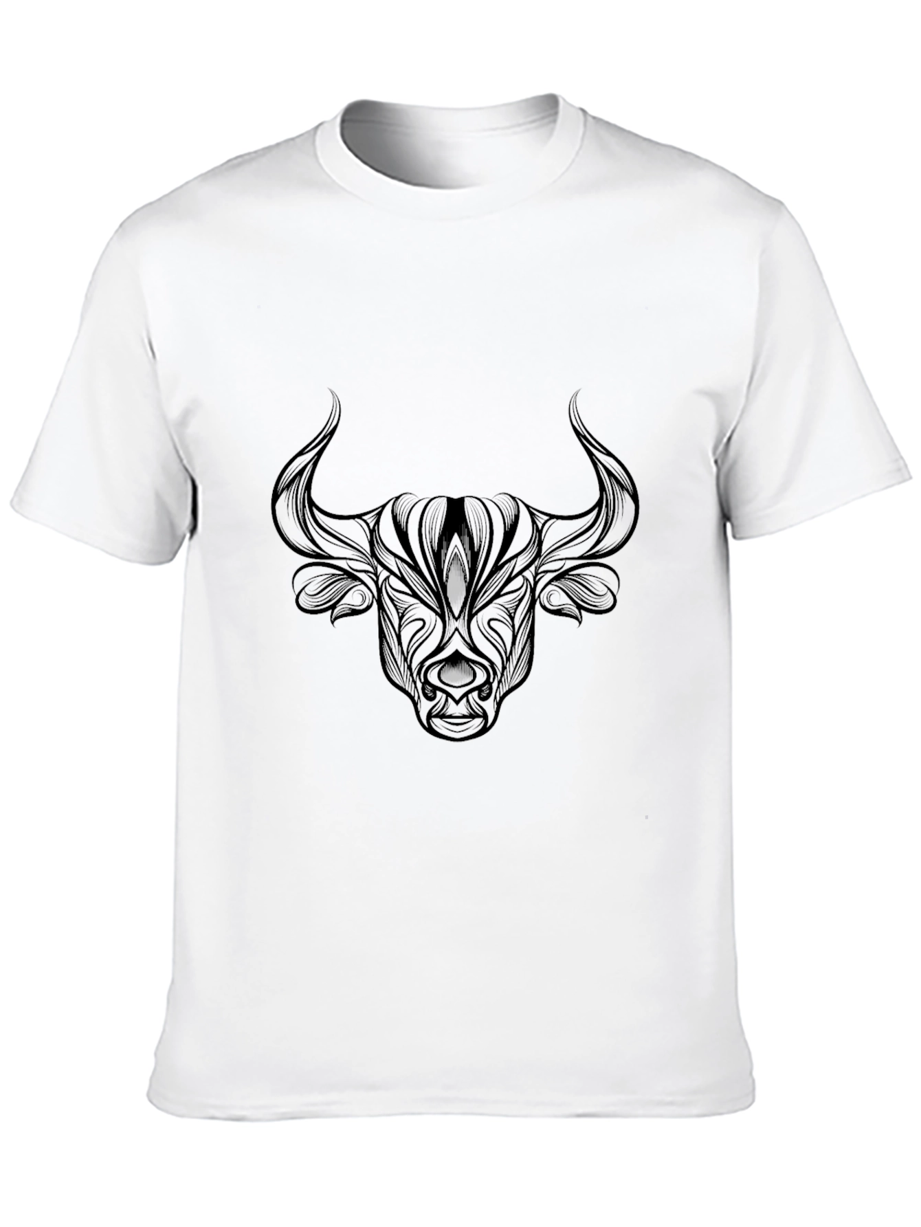 Mens Black Bull Graphic Tee - Stylish & Unique