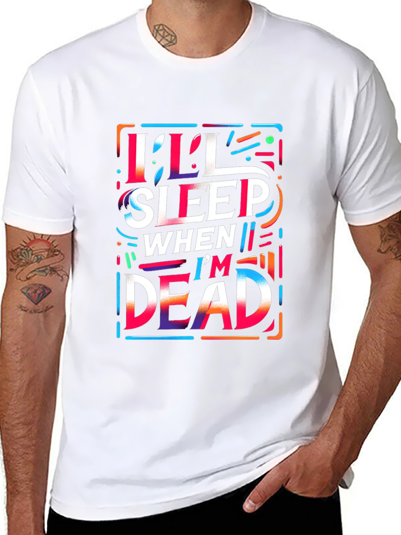 Ill Sleep When Im Dead Graphic Tee - Black