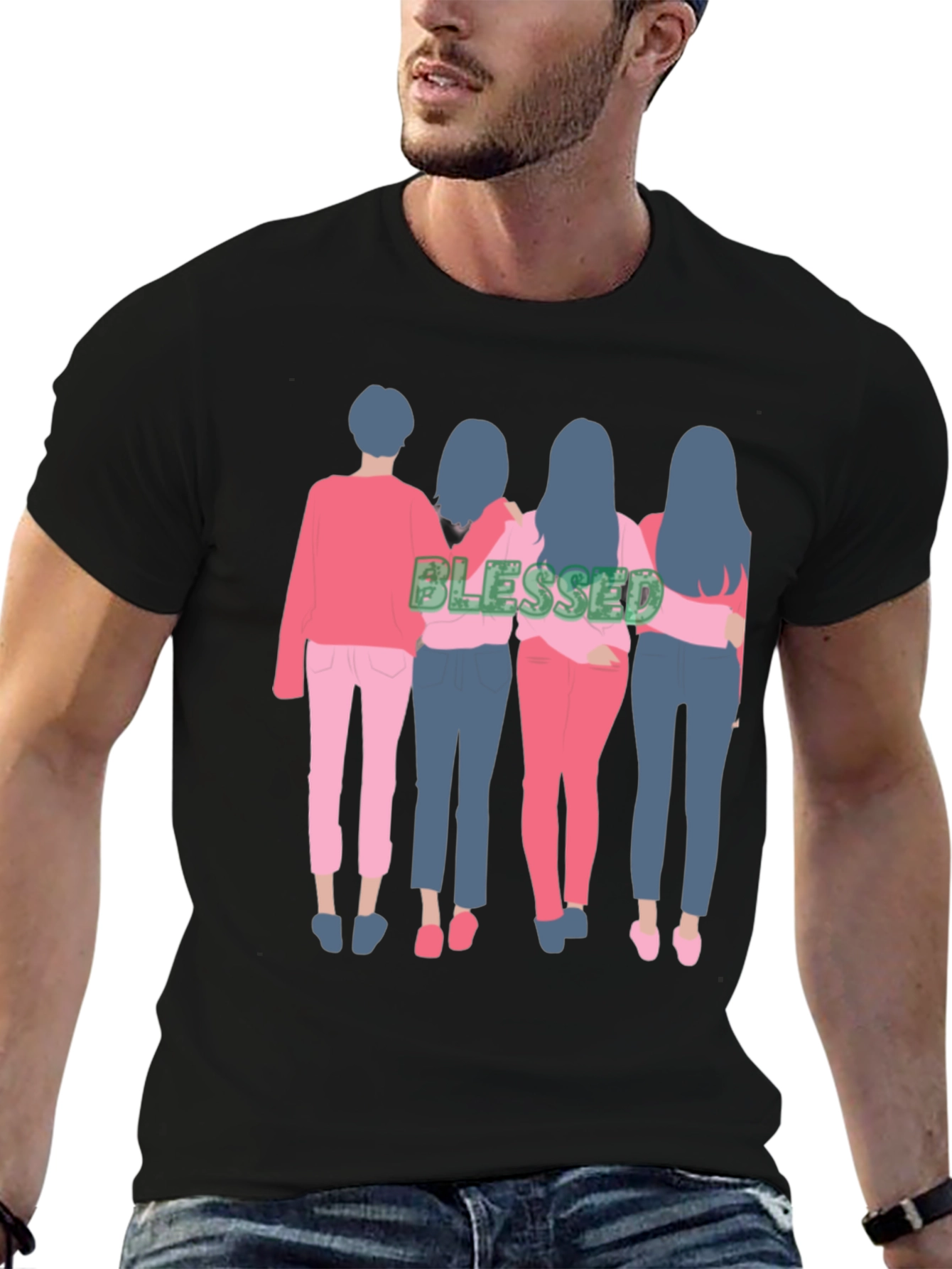 Blessed Friends Graphic T-Shirt